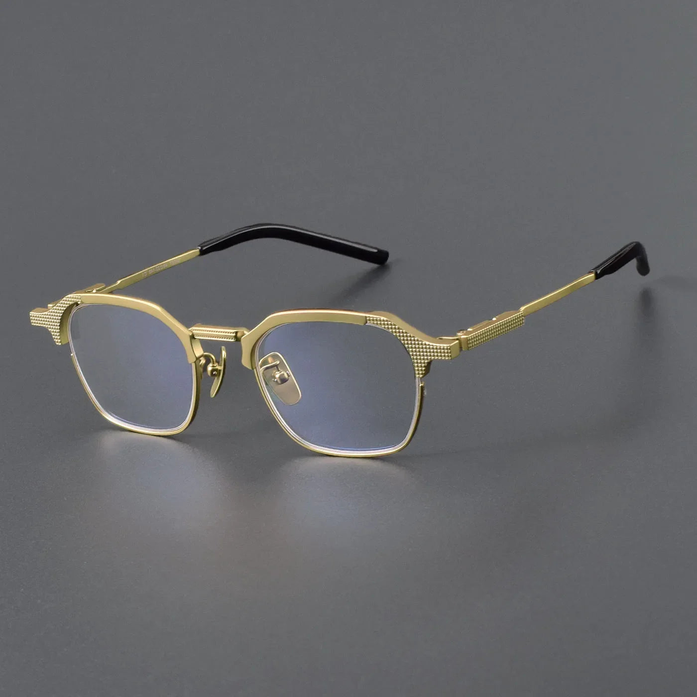 Stylish Unisex Full Rim Flat Top Square Titanium Eyeglasses Frame 490420 - Perfect for Work, Reading & Fashion Accessories