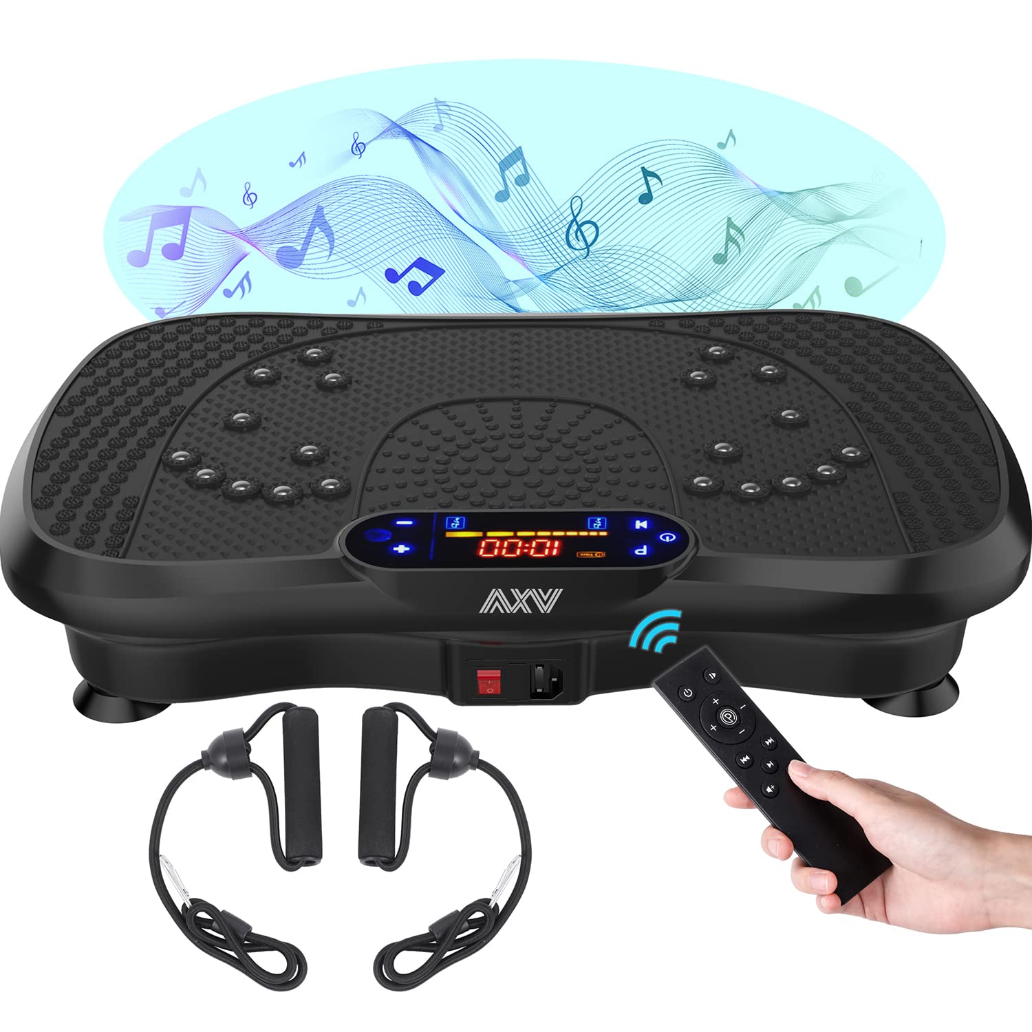 AXV Vibration Plate Exercise Machine - Full Body Workout Platform for Lymphatic Drainage & Weight Loss | Home Gym Equipment for Women & Men | Perfect for Toning, Fat Burning & Post-Workout Recovery