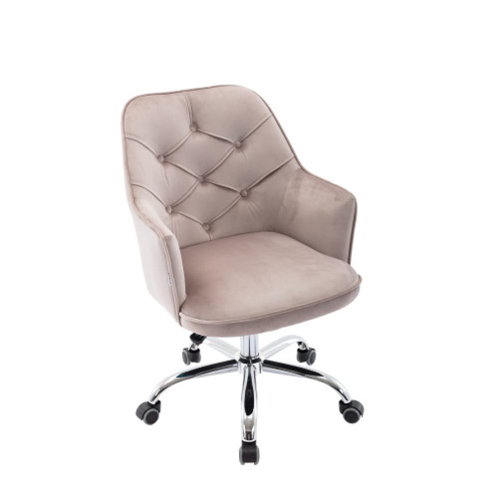 COOLMORE Velvet Swivel Shell Chair - Modern Grey Leisure Armchair for Living Room & Office - Perfect for Home Decor, Reading Nook, and Workspace