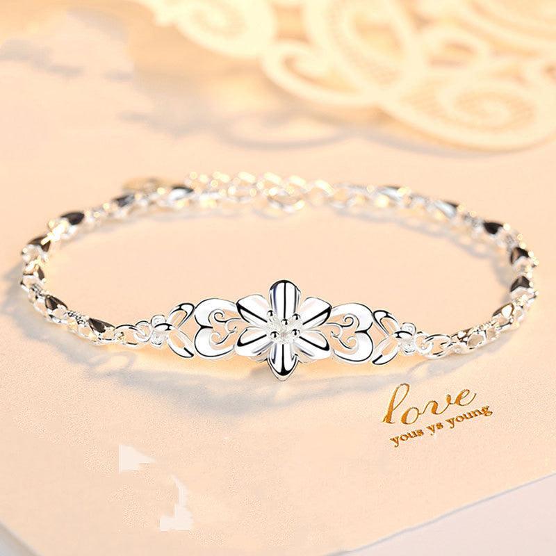 Sterling Silver S999 Foot Charm Bracelet for Women - Elegant Ankle Bracelet for Everyday Wear & Special Occasions