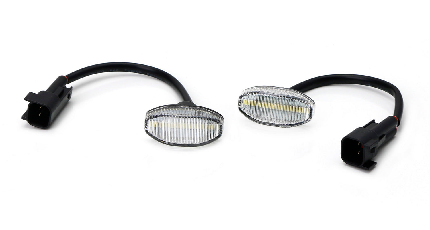 Clear Lens 12 SMD White LED Bumper Fender Flare Sidemarker Lights for Ford Raptor - Enhanced Visibility & Style for Off-Road Adventures & Night Driving