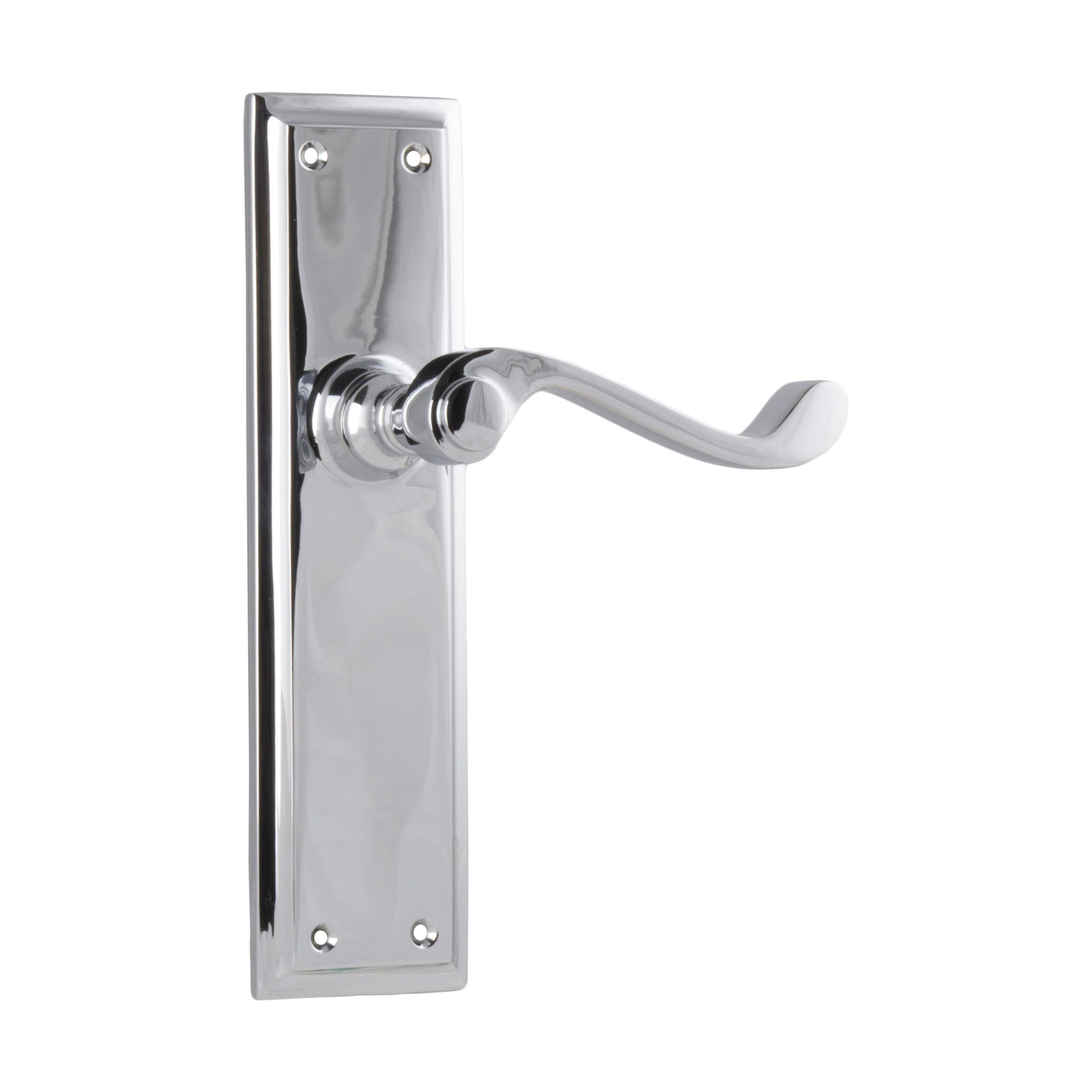 Milton Chrome Plated Door Lever Latch Pair - H200xW50xP68mm - Durable & Stylish Hardware for Interior Doors - Perfect for Homes, Offices & Commercial Spaces