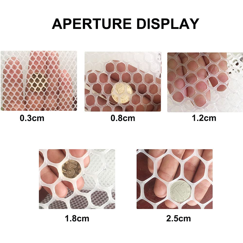 1.5x4m Heavy Duty Plastic Poultry Fence Netting - 1.2cm (0.47