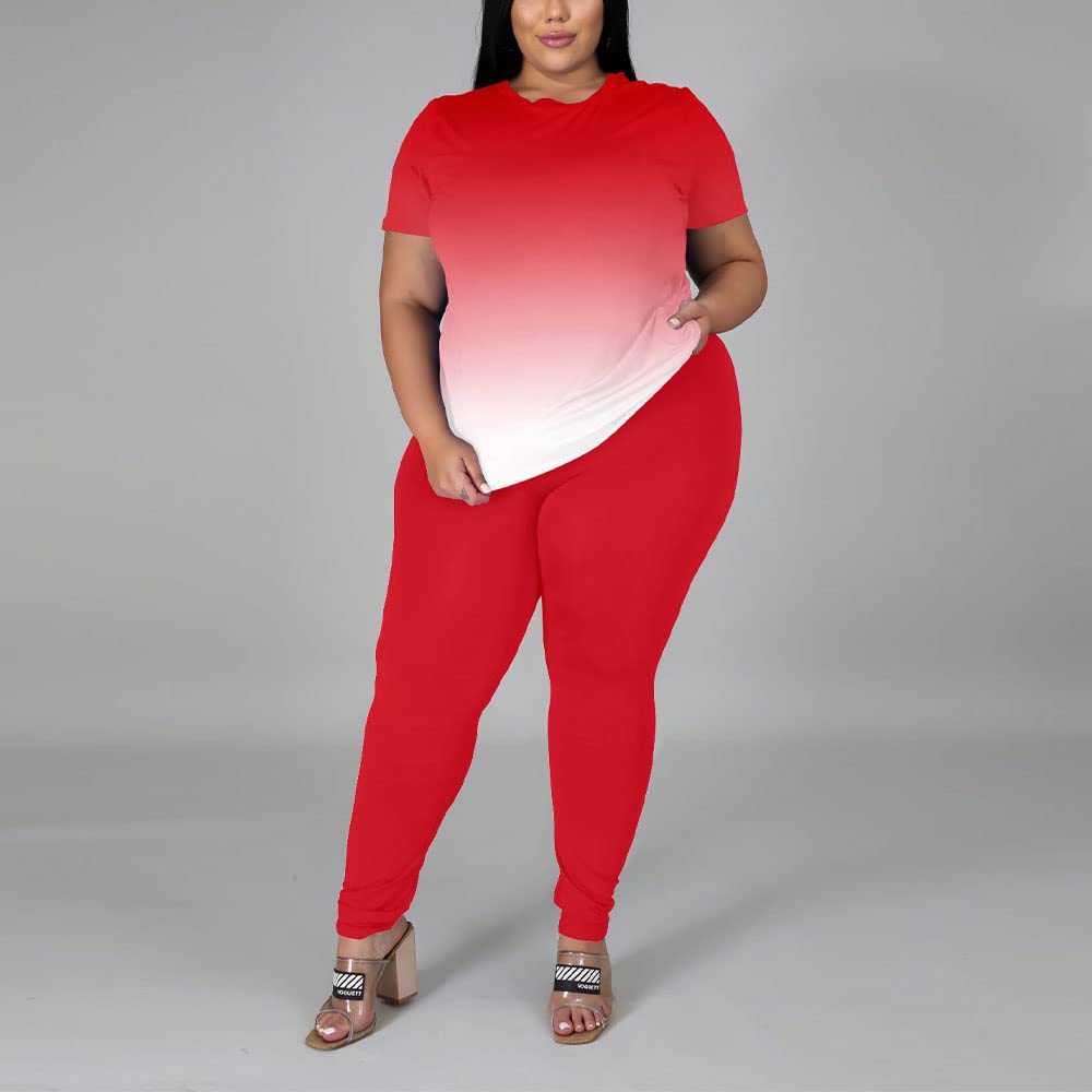 PINSV Plus Size Women's 2-Piece Outfit Sets (1X-5X) - Comfortable & Stylish Casual Wear for Work, Travel & Everyday Fashion