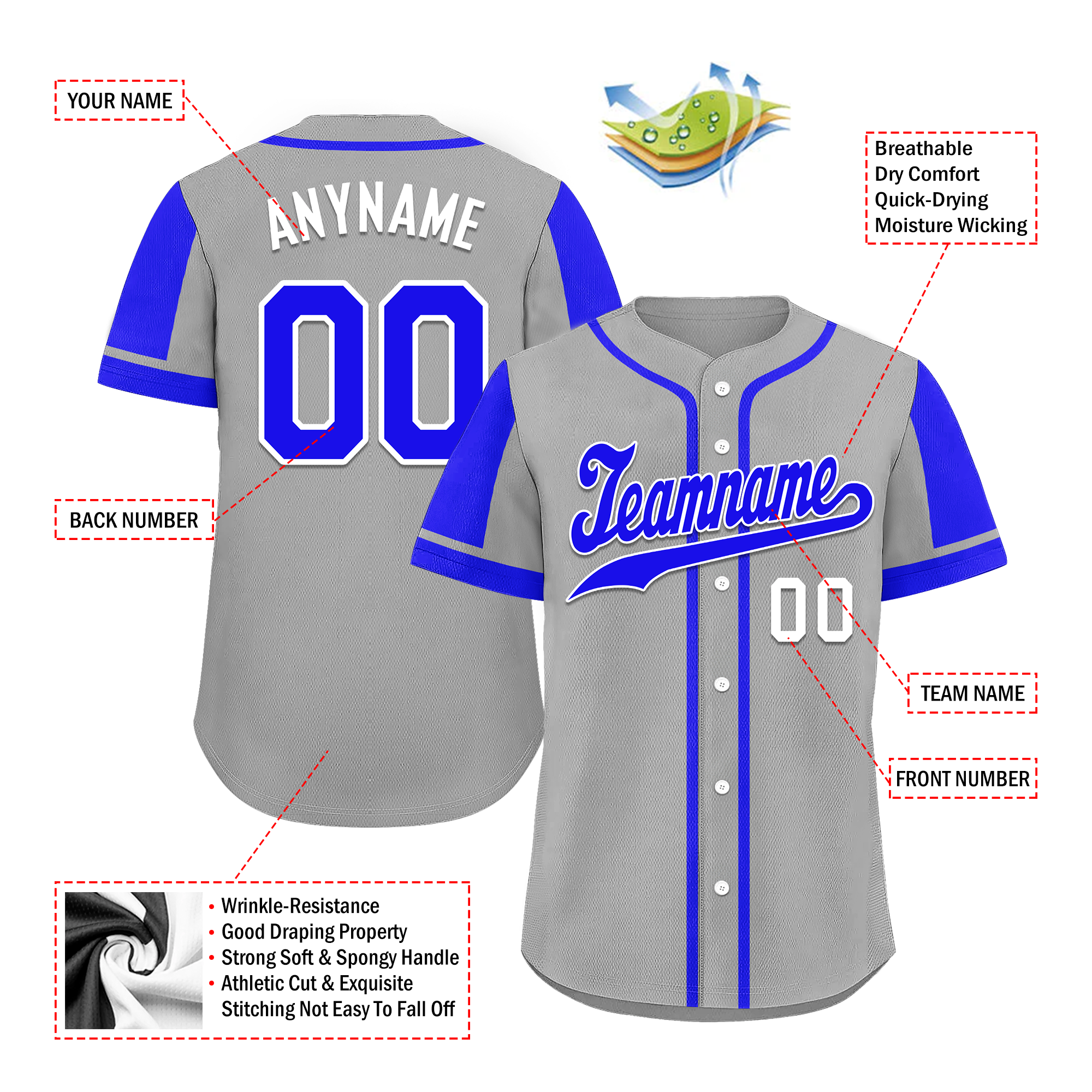Custom Gray & Purple Raglan Sleeves Personalized Baseball Jersey - Authentic Team Uniform BSBJ01 D017189 for Sports, Fan Events & Casual Wear