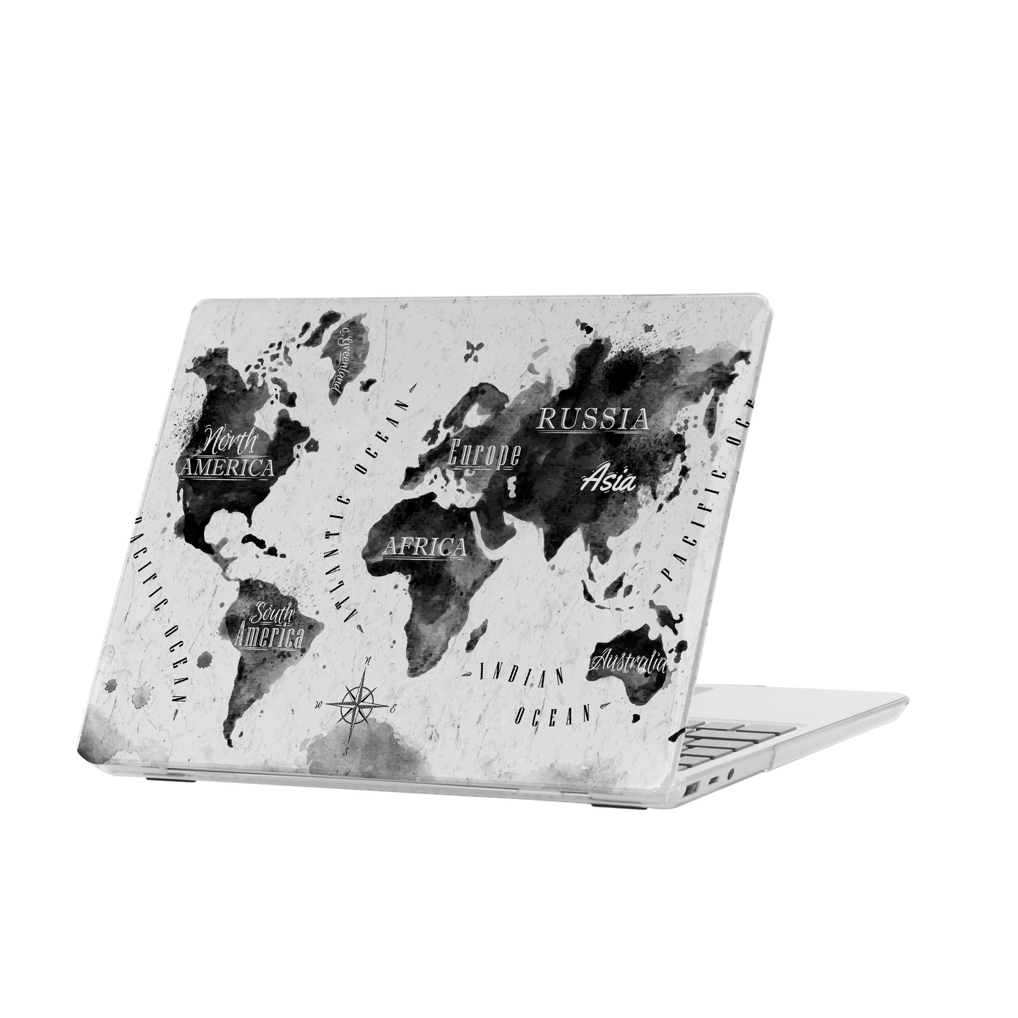 Premium Surface Laptop Case with World Map Design - Durable Protective Cover for Microsoft Surface Laptop 1/2/3/4 - Perfect for Travel, Business & School Use