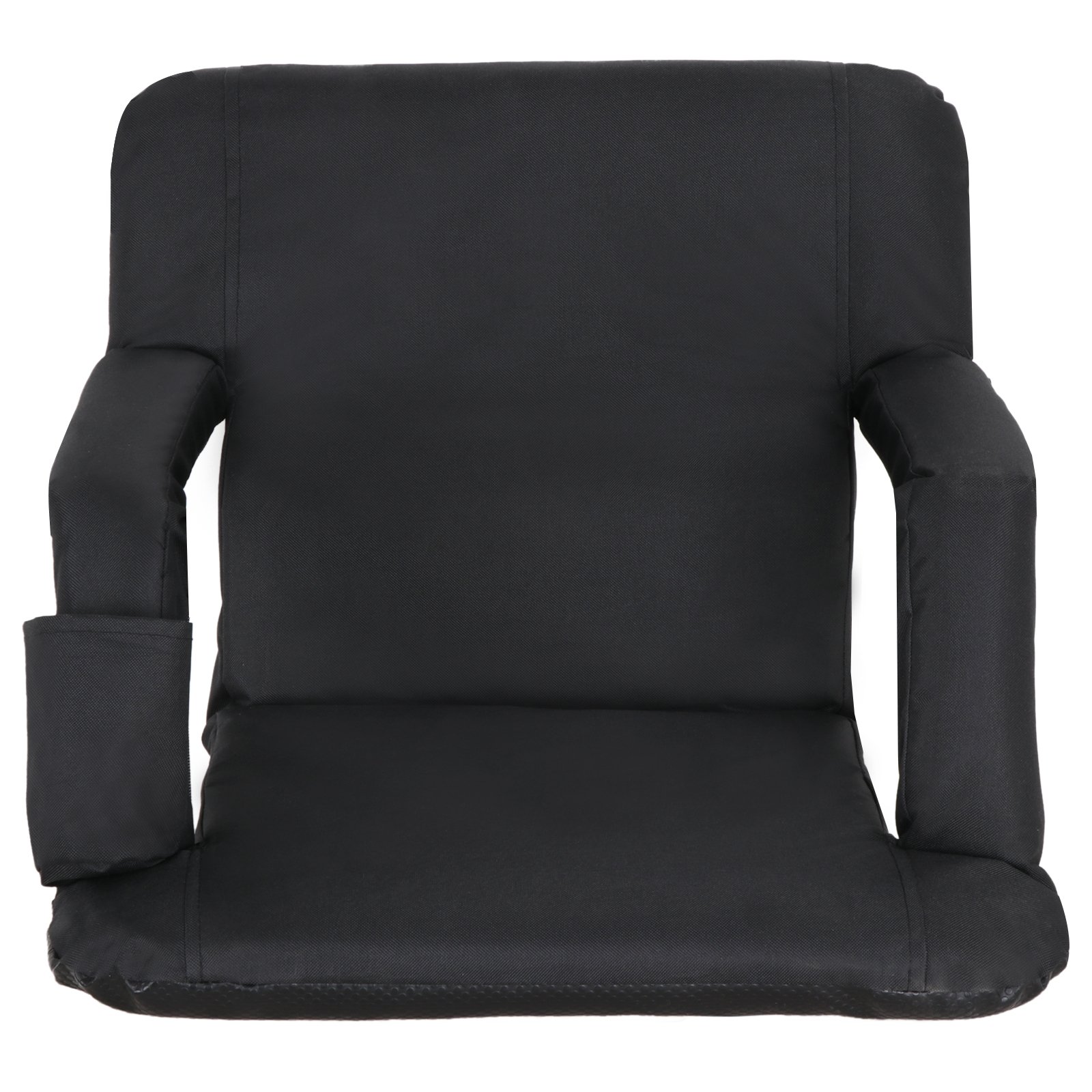 Smartxchoices 2 Pack Stadium Seat Chair - 5 Adjustable Reclining Positions, Padded Back Support & Armrests with Storage Pocket - Portable Folding Bleacher Seats with Shoulder Straps - Perfect for Sports Games, Concerts & Outdoor Events (PVC Material)