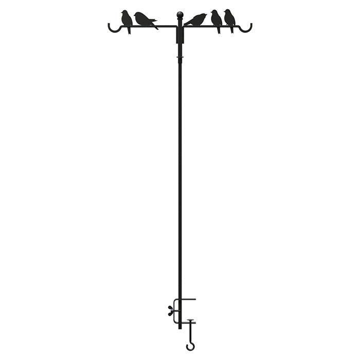 Sturdy Perching Birds Clamp-On Deck Hook for Outdoor Decor - Perfect for Hanging Plants, Lanterns & Bird Feeders on Railings & Fences