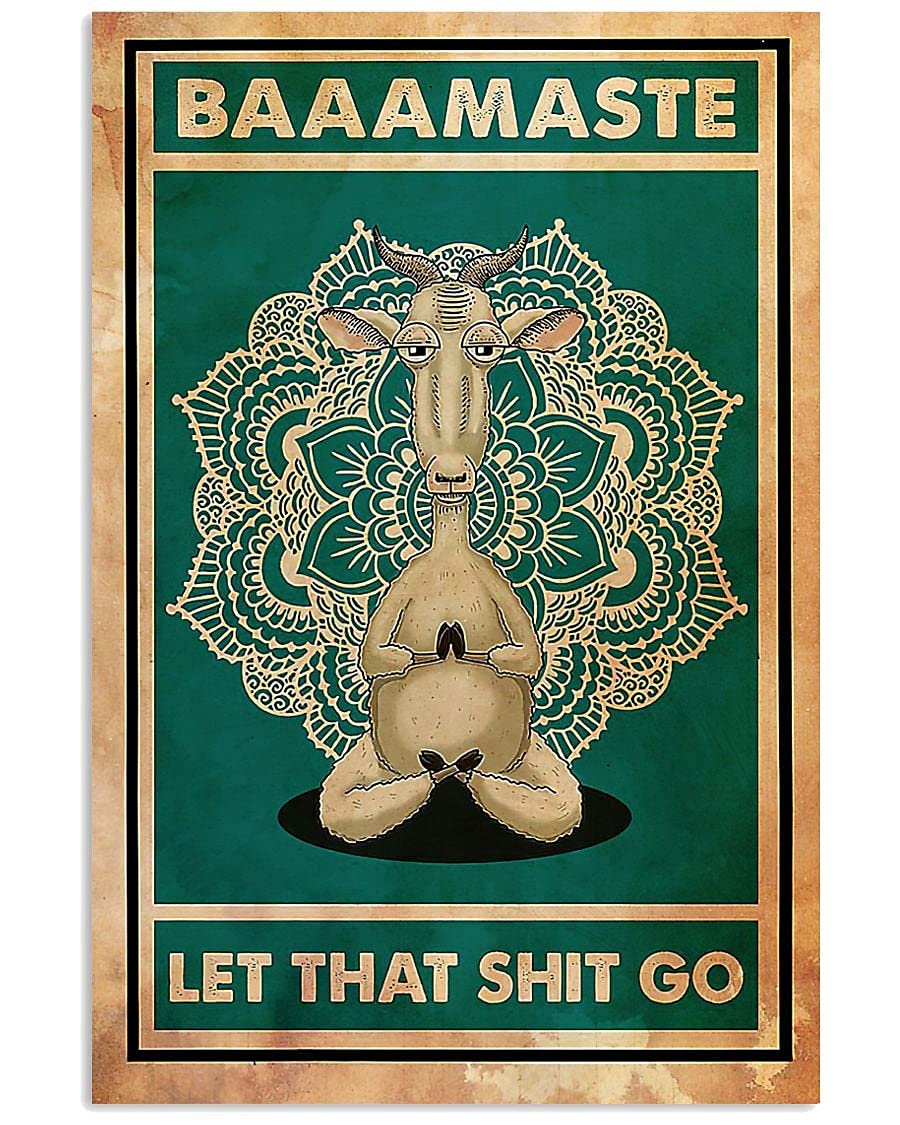 1000 Piece Jigsaw Puzzle - Goat Baaamaste Let That Go - Fun Educational Puzzle for Adults & Kids - Brain Teaser Game - Perfect Gift for Family Game Night & Stress Relief