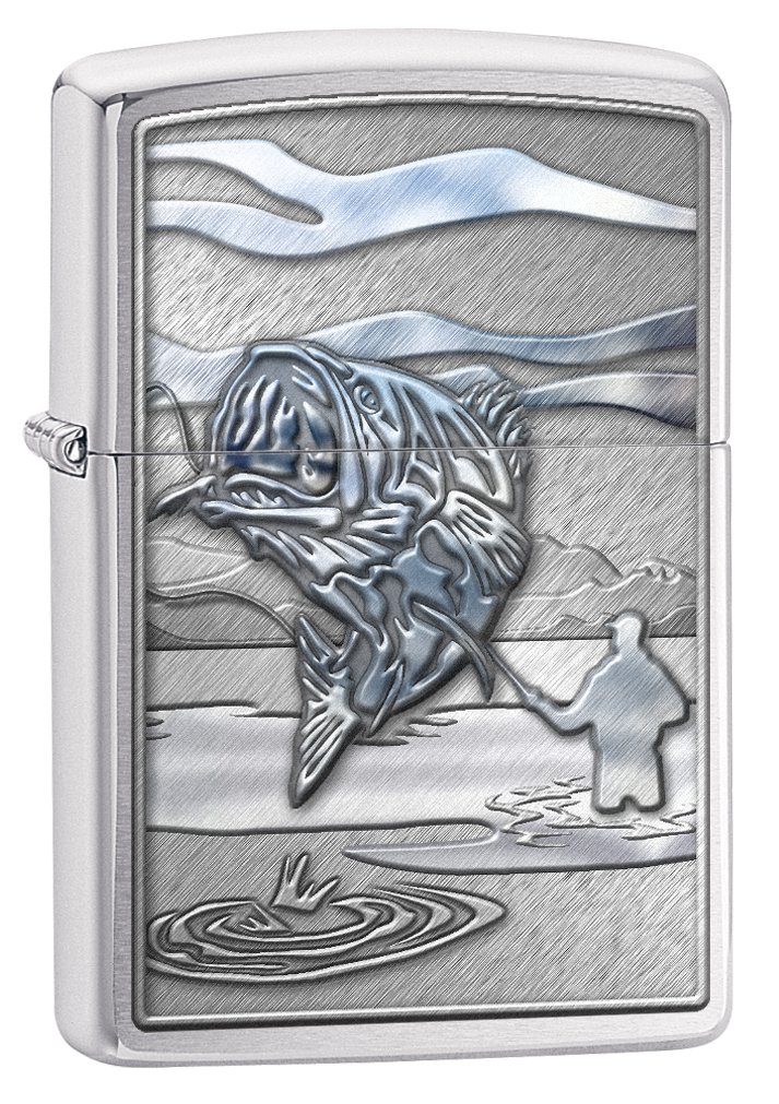 Zippo Fishing Design Windproof Lighter - Premium Outdoor & Camping Accessories for Fishing, Hiking, and Survival Gear