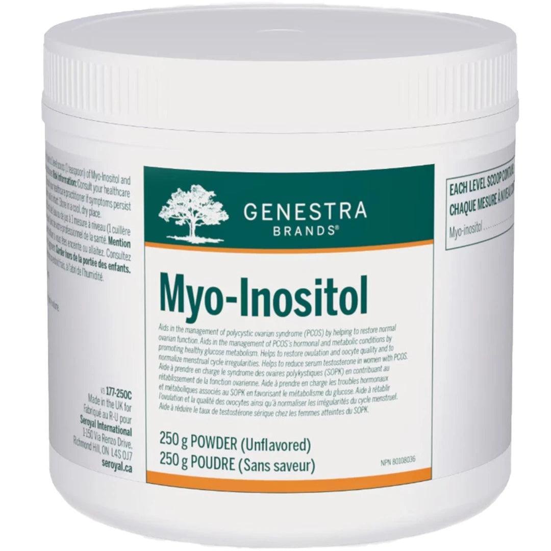 Genestra Myo Inositol Powder 250g - Unflavored Supplement for PCOS, Fertility & Mental Health Support | Ideal for Smoothies & Baking