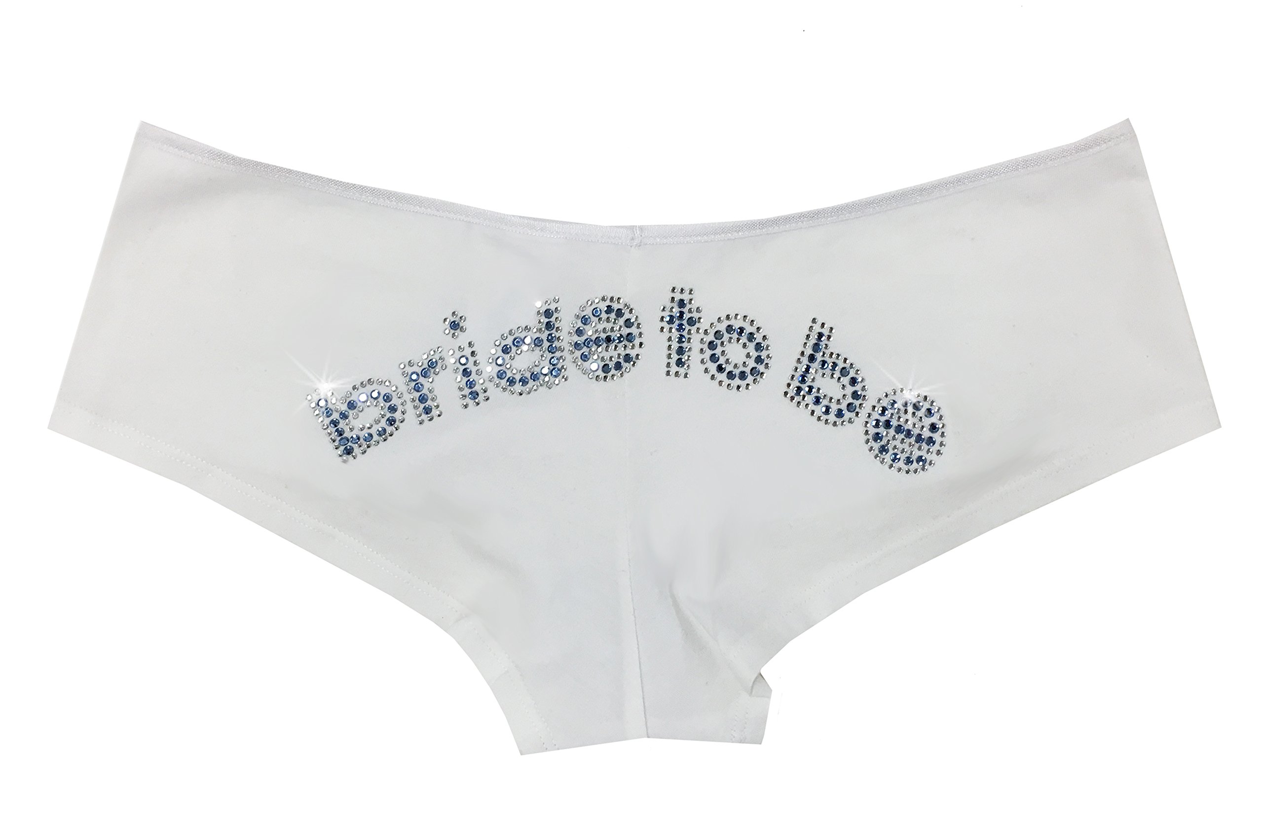 Elegant Rhinestone Bridal Boyshorts for Bride to Be - Perfect for Wedding Night, Honeymoon & Bridal Shower