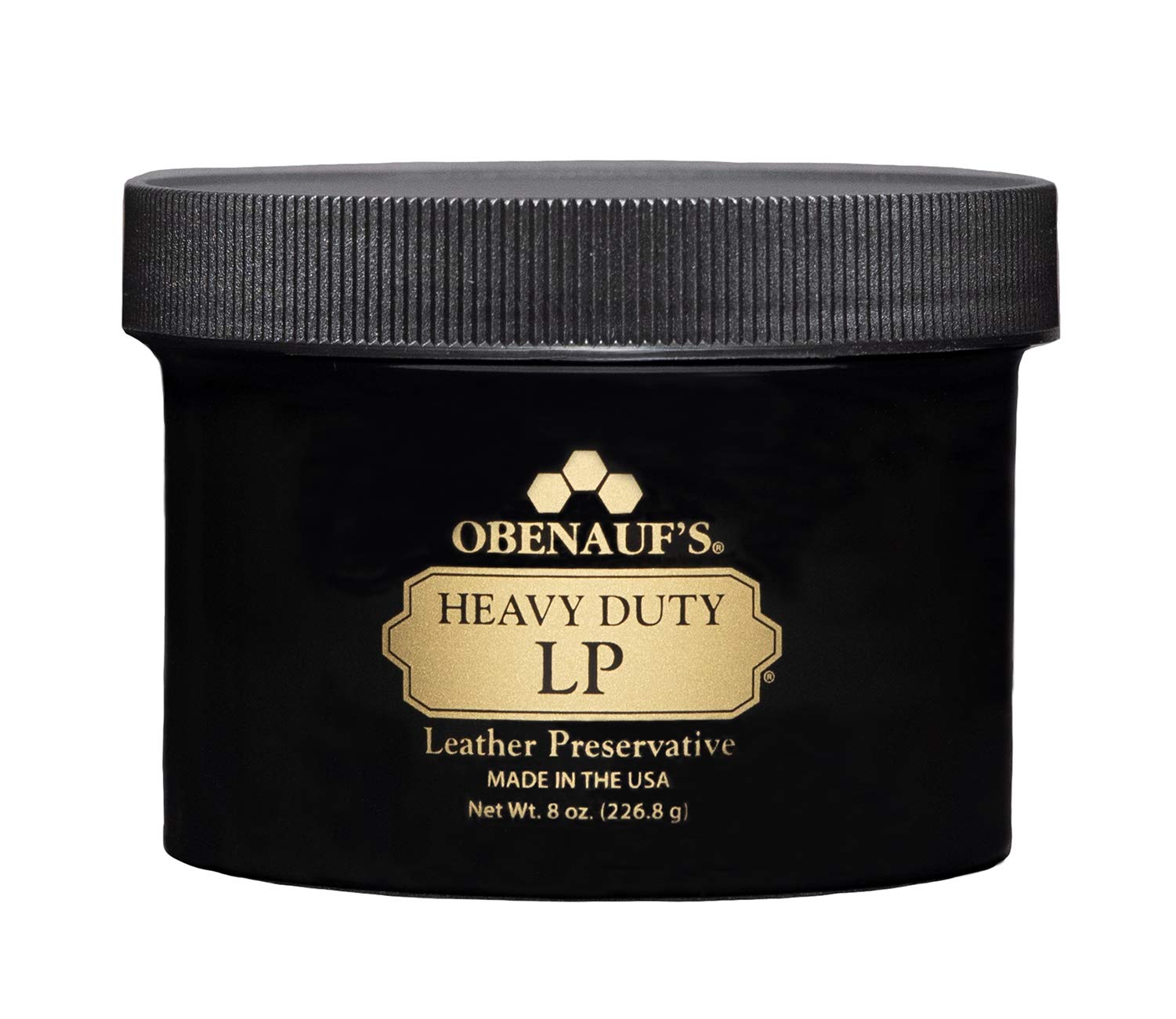 Obenauf's Heavy Duty LP Leather Preservative & Conditioner - Natural Beeswax & Oil Formula for Leather Boots, Jackets, Car Seats & Furniture - 8oz Waterproof Protection for Work Boots, Motorcycle Gear & Leather Accessories