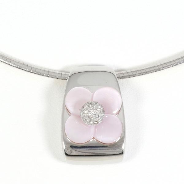 18K Yellow Gold & White Gold Shell Diamond Necklace for Women - Elegant Beach Wedding & Party Jewelry Gift