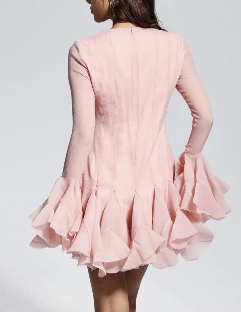 JOCELYN Ruffled Mini Dress for Women - Floral Summer Party Dress, Elegant Cocktail Dress for Weddings, Dates & Special Occasions