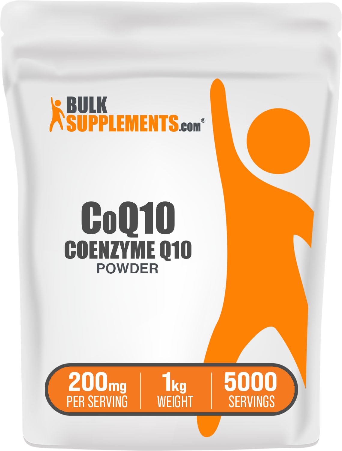 BulkSupplements.com Pure Coenzyme Q10 Powder (CoQ10) - 200mg per Serving, 1kg (2.2 lbs) - Gluten Free, Non-GMO, Vegan Friendly Dietary Supplement - Supports Heart Health & Energy Production - Perfect for Smoothies, Shakes & Daily Wellness Routine