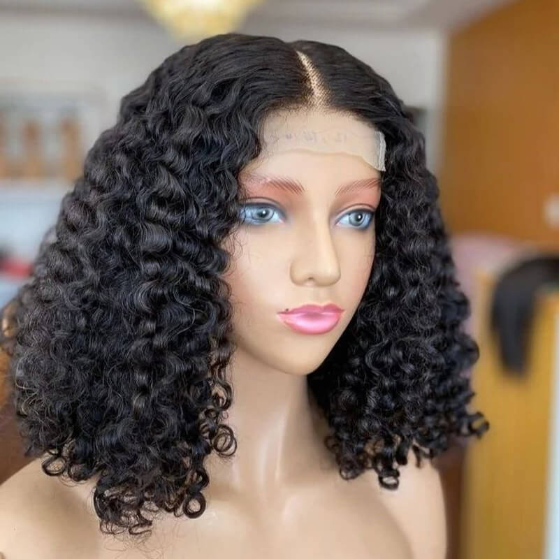 Buy 2 Human Hair Wigs for $169 - Layered Cut Burgundy Straight 4x4 Lace Wig with Free Curly 4x4 Bob Wig | Perfect for Daily Wear, Parties & Special Occasions