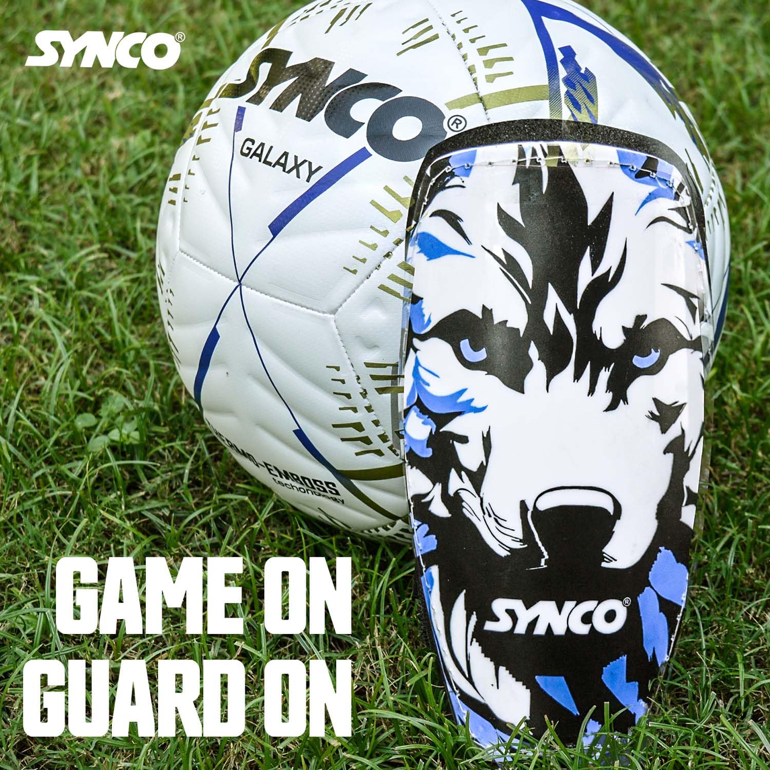 Synco Wolf Shin Guard - Professional Adjustable Football Shin Guards with Velcro Strap for Youth & Adults | Lightweight Durable Design for Superior Protection & Comfort | Perfect for Soccer Training, Matches & Outdoor Sports