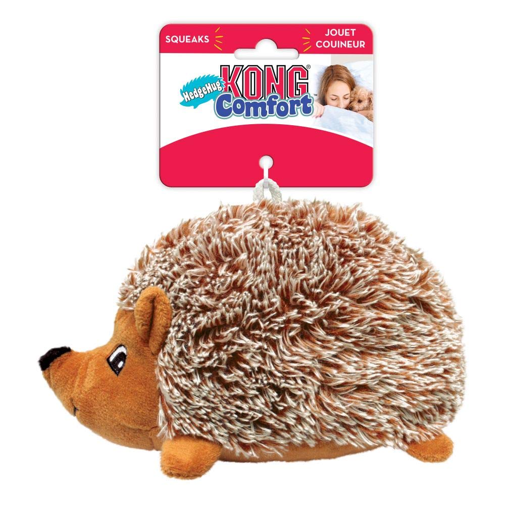 KONG Comfort HedgeHug Dog Toy - Medium Size Plush Chew Toy for Small & Medium Dogs - Perfect for Cuddling, Playtime & Anxiety Relief