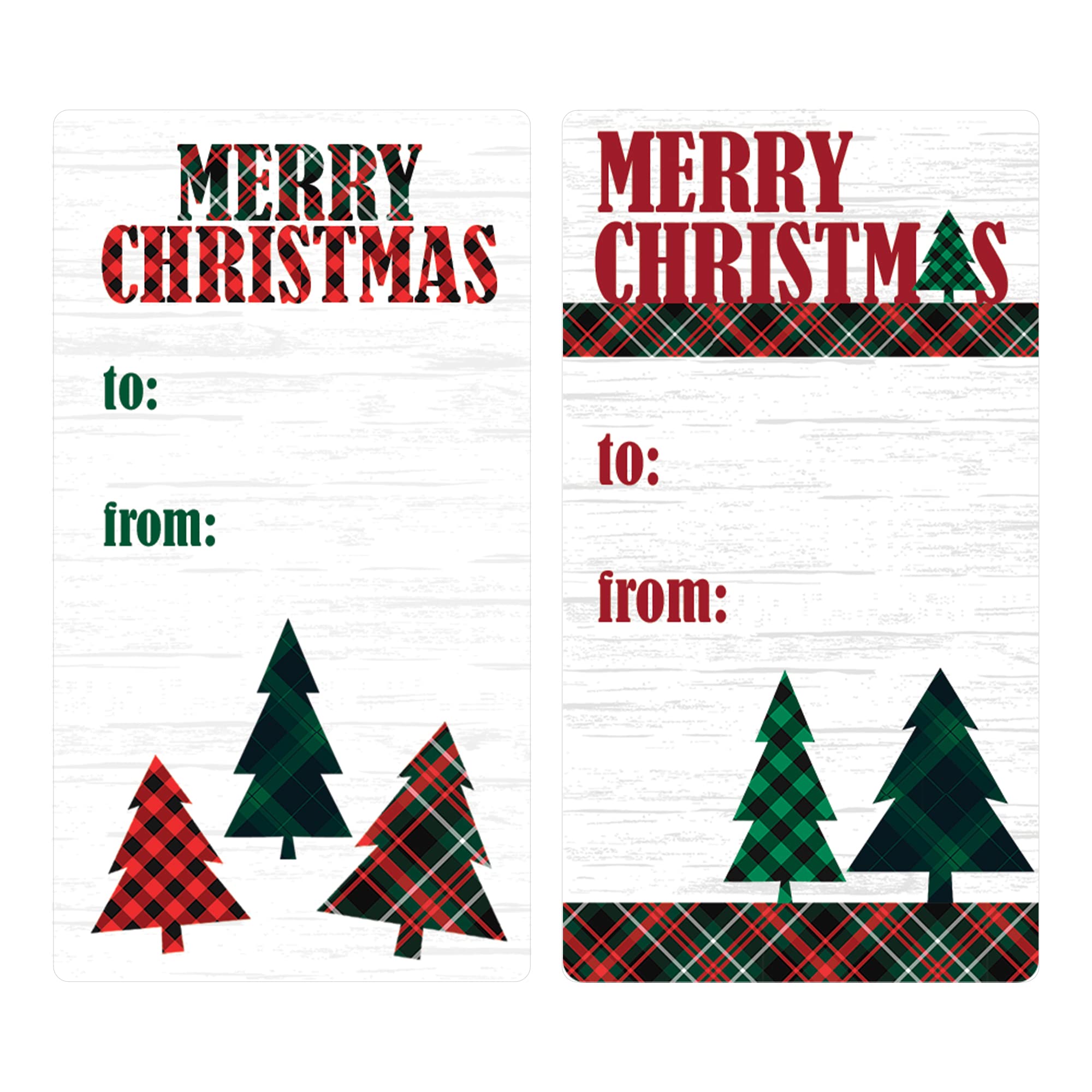 Plaid Christmas Gift Tags - 75 Peel and Stick Labels for Holiday Presents, Wrapping & Stocking Stuffers | Perfect for Xmas Tree Decorations, Secret Santa Gifts & Festive Party Favors