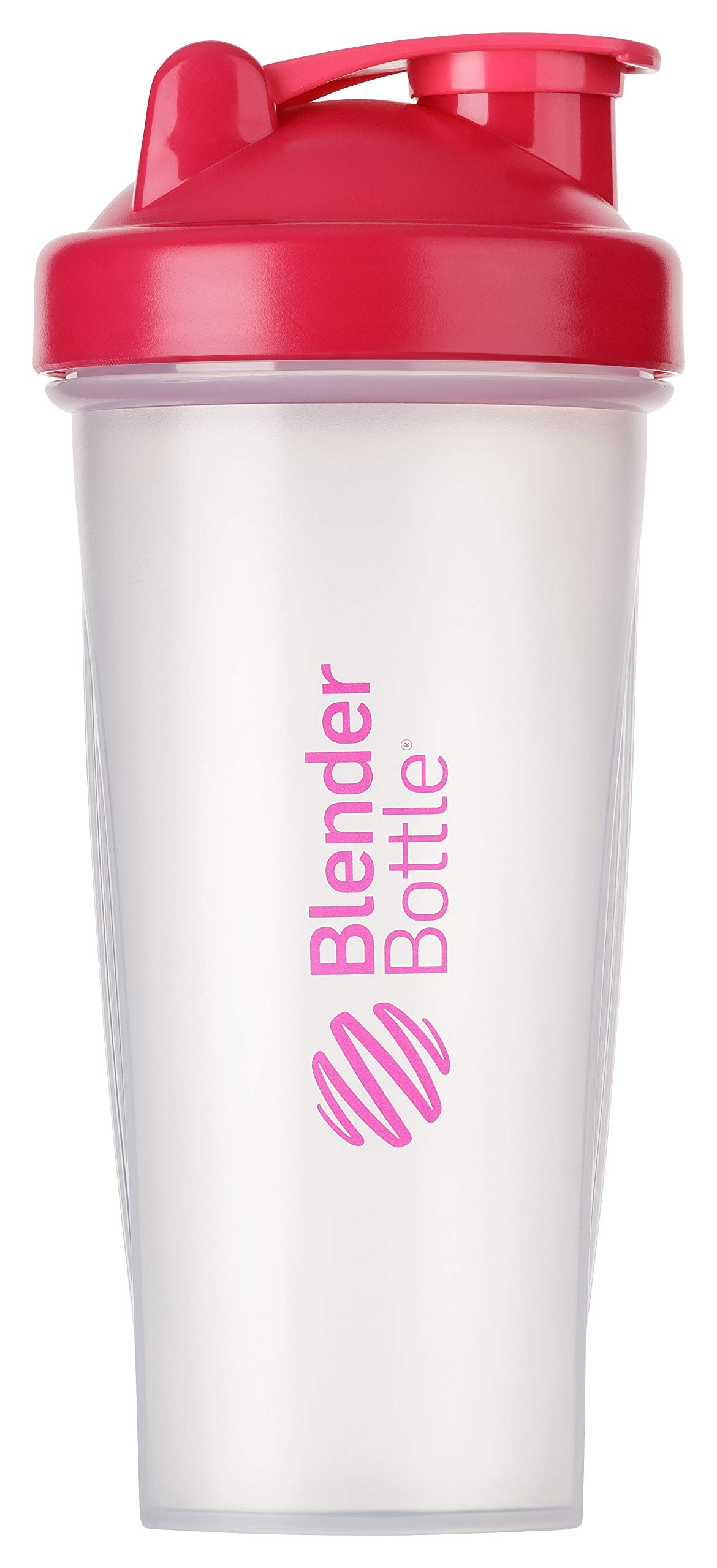 Protein Shaker Cup with Blender Ball - 820ml Clear Pink for Gym & Workouts
