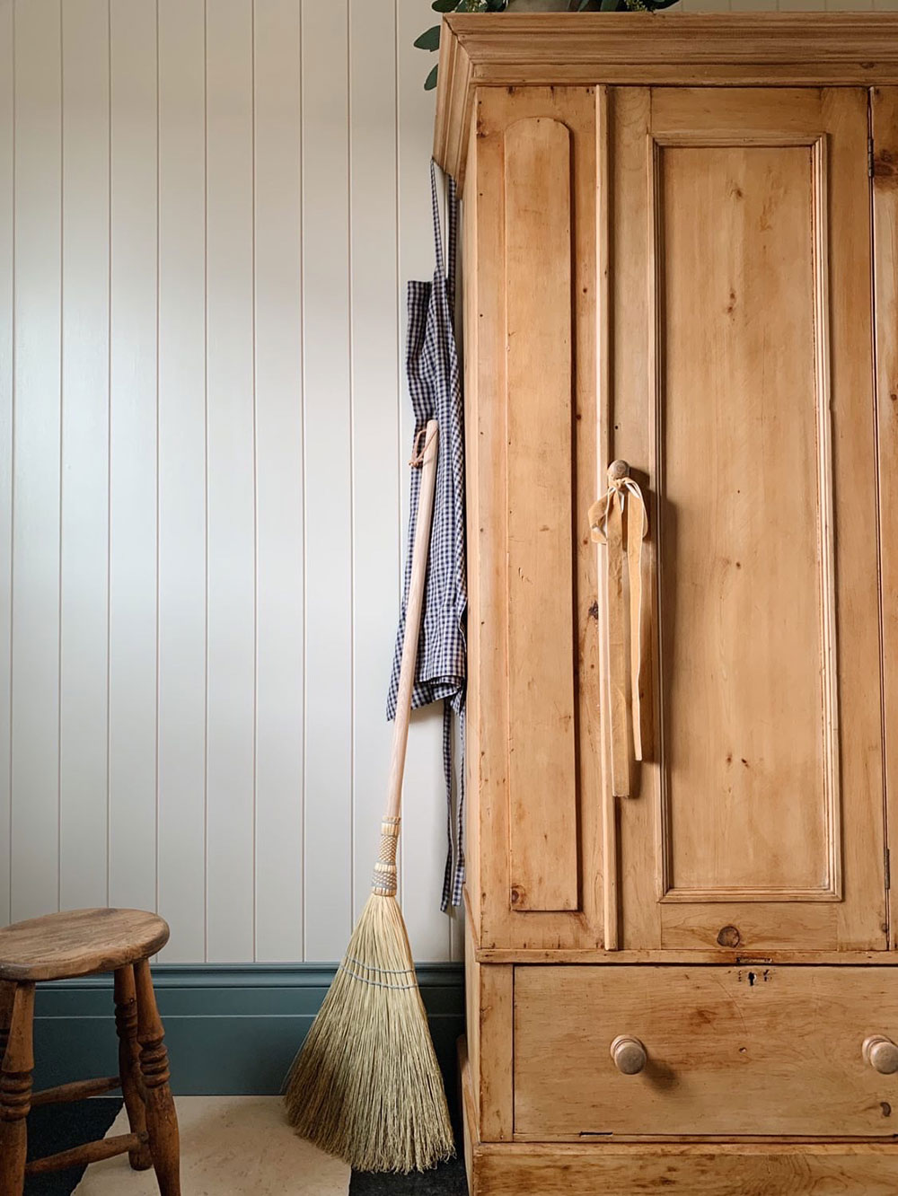 Premium Woven Broomcorn & Ash Broom - Natural Fiber Cleaning Broom for Hardwood Floors, Outdoor Patio, and Home Use