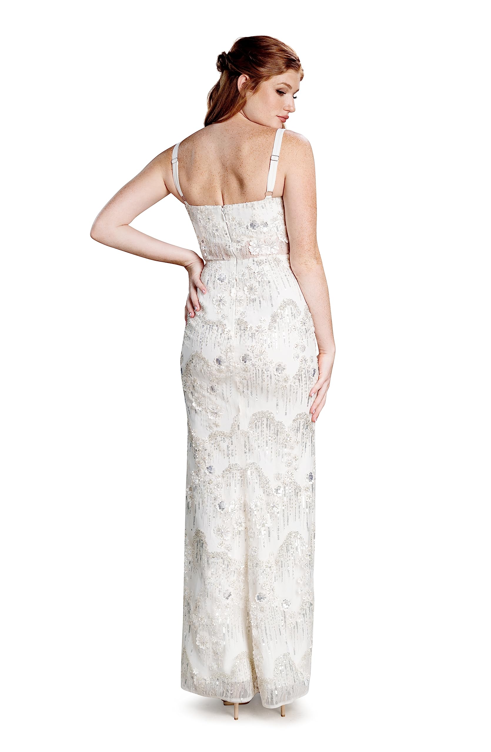 Dress the Population Women's Aria Mermaid Maxi Dress - Elegant Formal Gown for Weddings, Prom & Evening Events