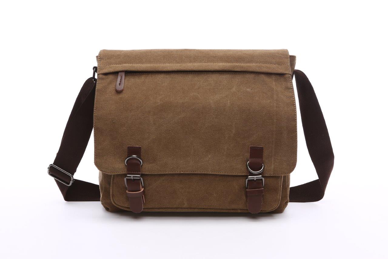 Stylish & Durable Crosstown Canvas Messenger Bag for Men & Women - Perfect for Work, School & Travel - Water-Resistant & Spacious Design