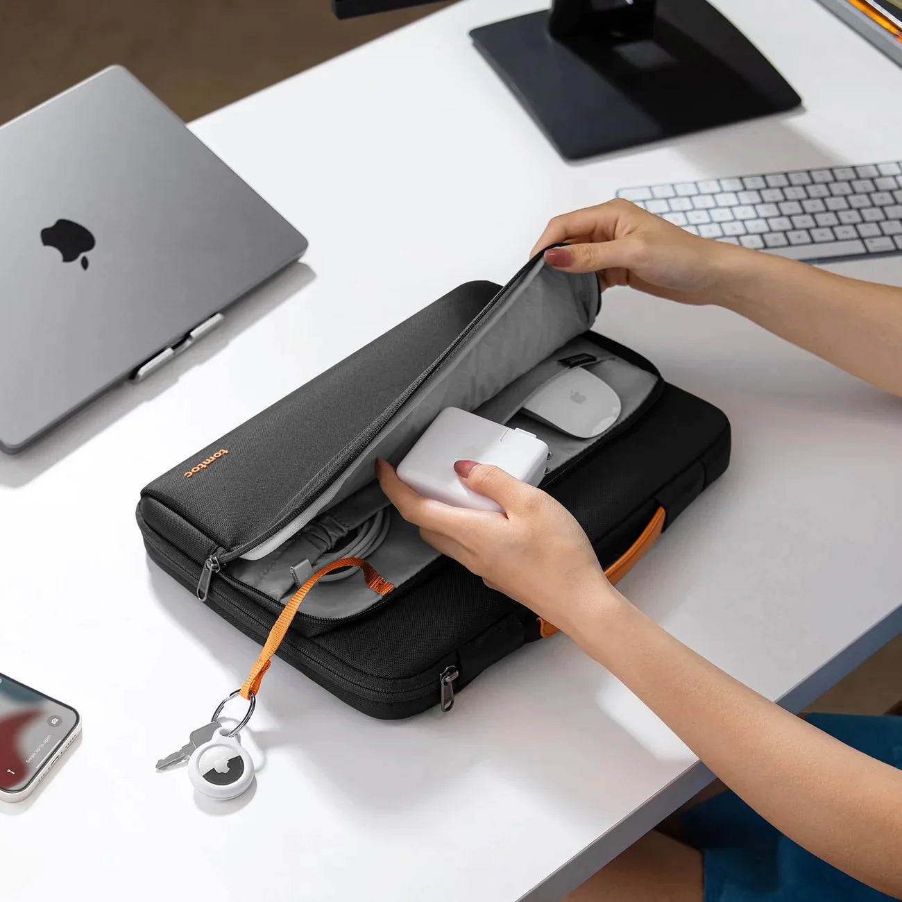 Defender A14 17.3 Inch Laptop Briefcase - Waterproof Business Computer Bag with Padded Protection for MacBook Pro, Dell, HP - Perfect for Office, Travel & Commuting