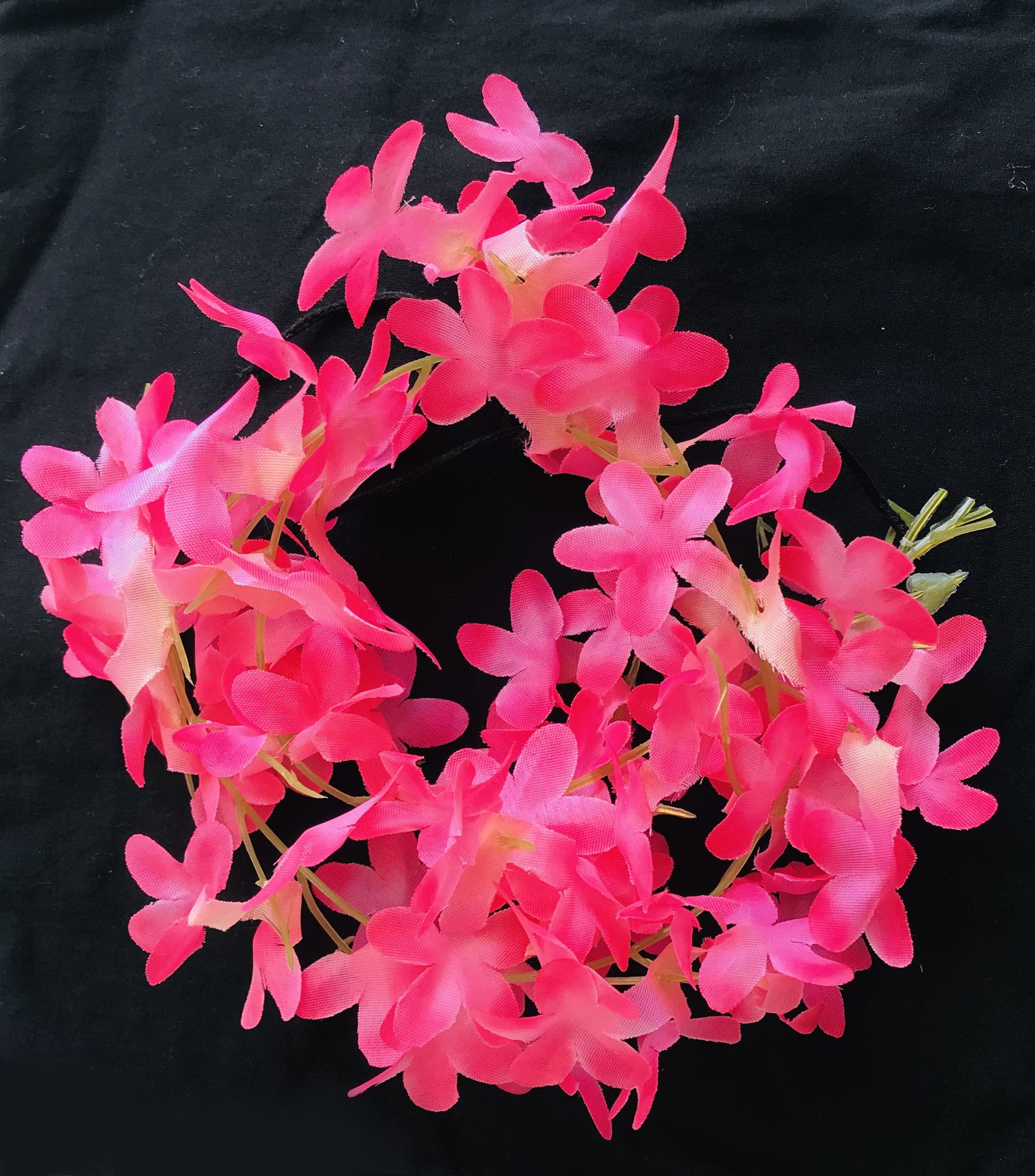 GadinFashion Artificial Pink Orchid Flower Gajra Hair Accessories for Women - Pack of 1 | Perfect for Weddings, Parties & Boho Hairstyles