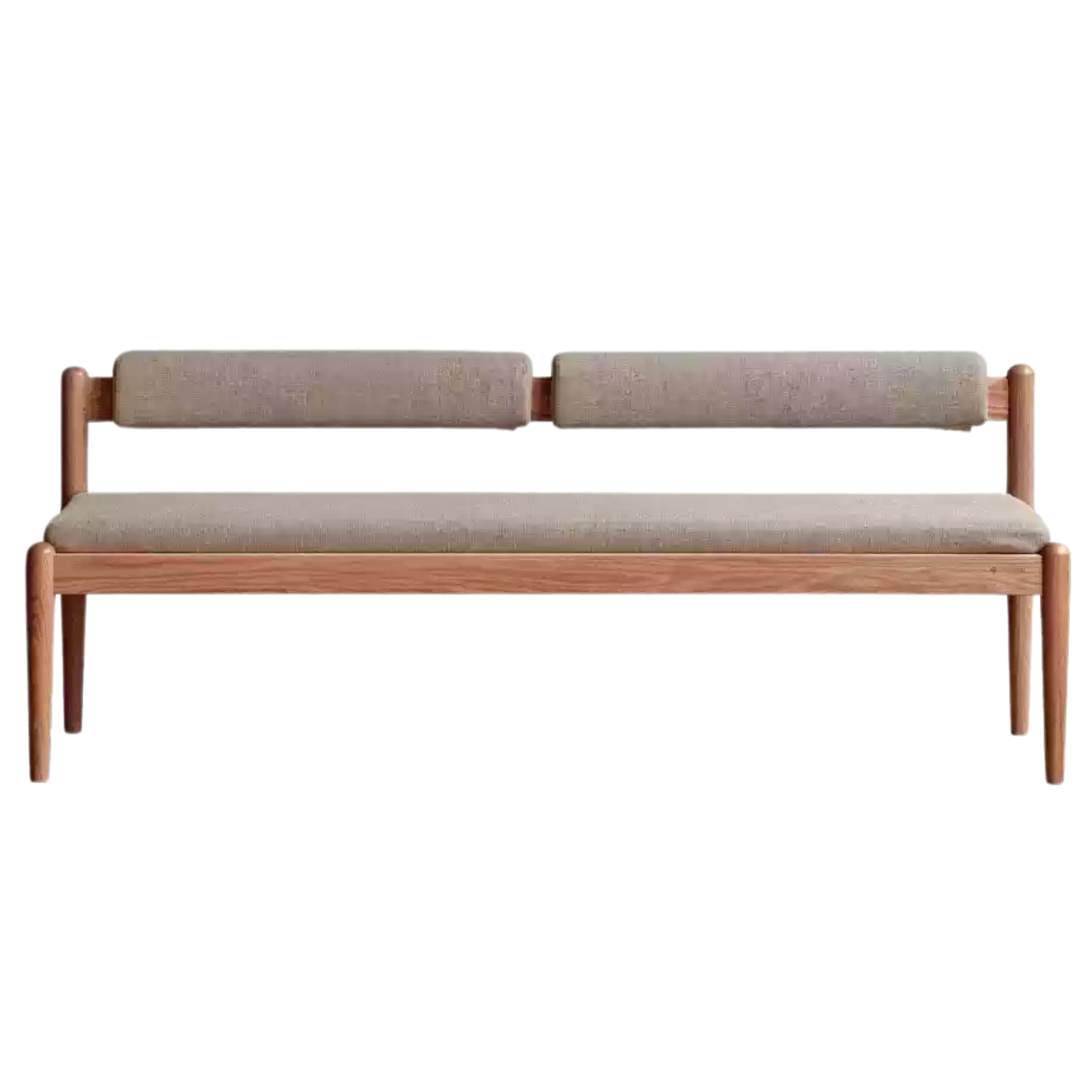 Solid Oak & Black Walnut Wooden Soft Bench - Handcrafted Wooden Stool for Entryway, Bedroom, Living Room & Outdoor Use
