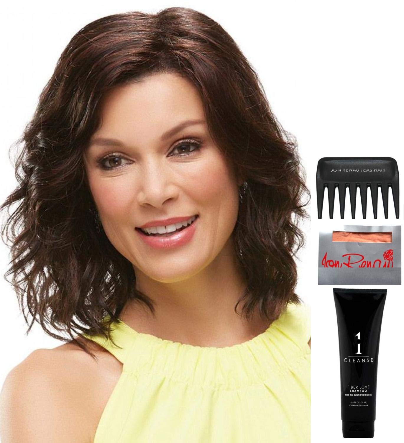 Jon Renau Scarlett Large Cap Wig Bundle - 5 Items (Wig, Booklet, Travel Shampoo, Cap & Comb) Color 10RH16 - Perfect for Travel, Cosplay & Hair Loss Solutions