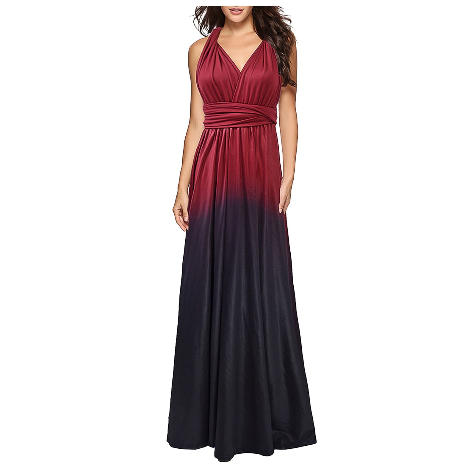 Women's Floral Backless Maxi Dress - Beach & Cocktail Party Wear