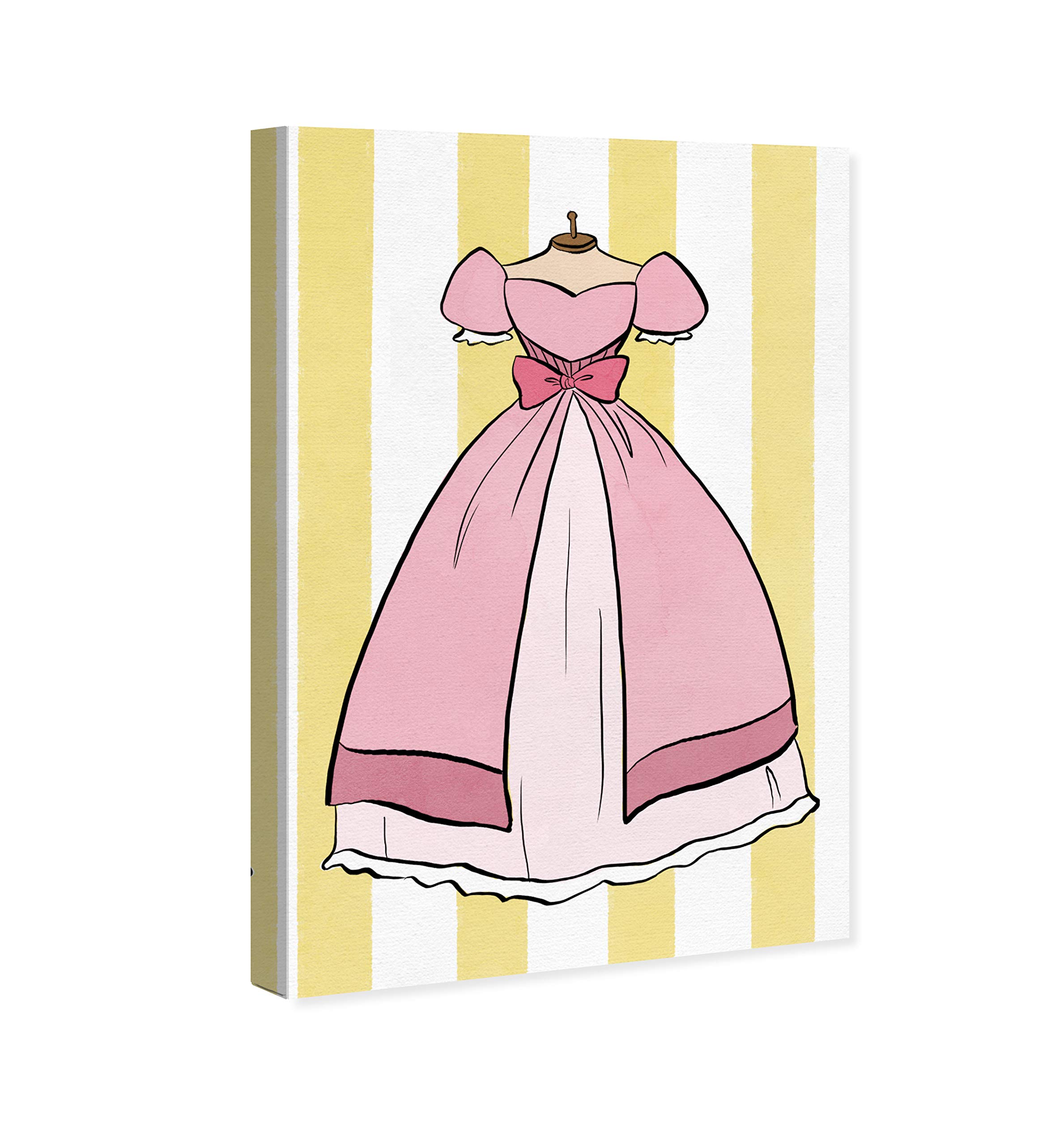 Oliver Gal Artist Co. Fantasy Princess Dress Wall Art Canvas Print - 20x30 Inches Pink & Yellow Home Decor for Bedroom, Living Room, Nursery