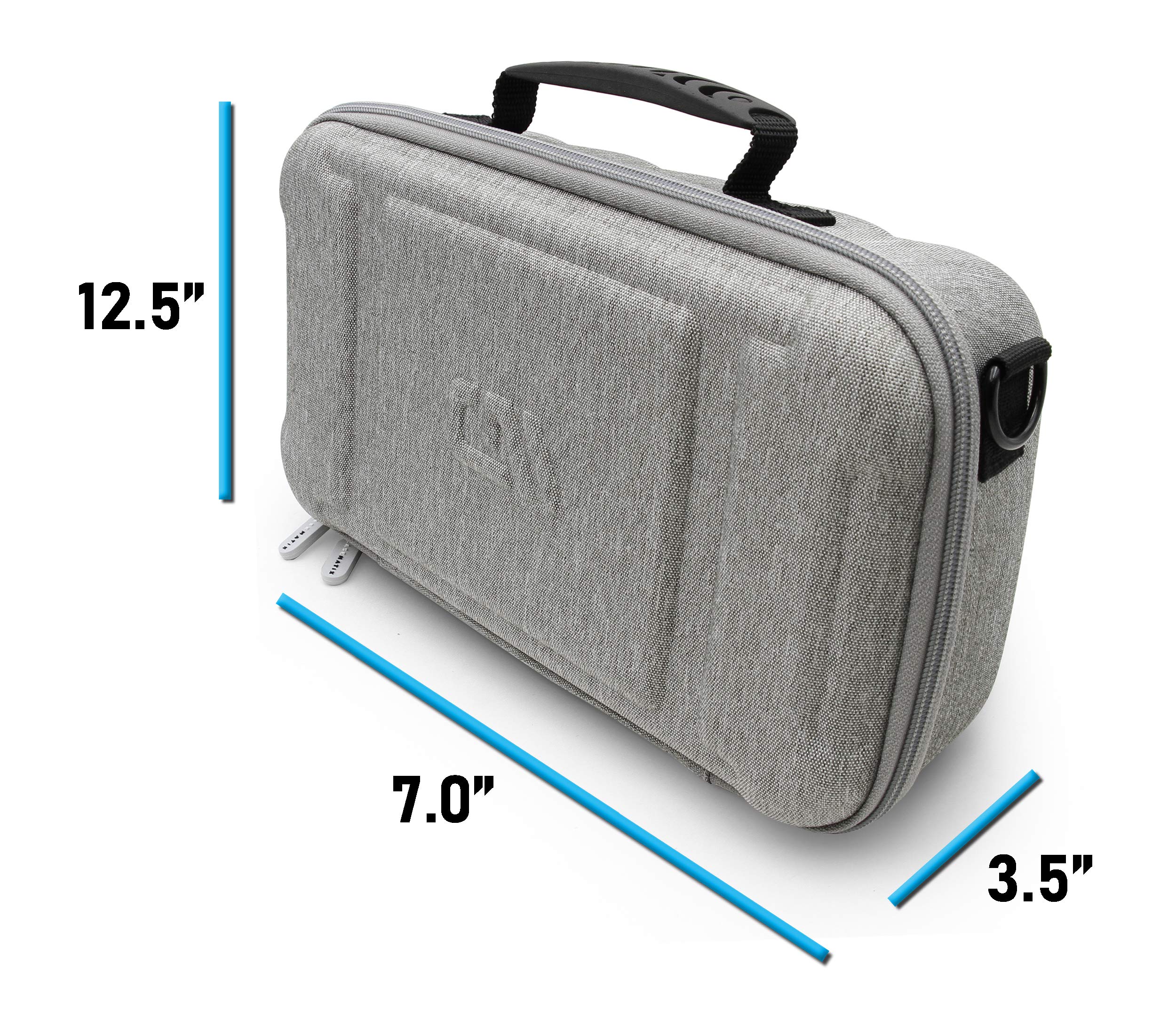 CASEMATIX Travel Case for Otamatone Regular & Neo (Holds 3 Instruments) - Durable Protective Storage with Shoulder Strap & Accessory Pockets for Batteries - Perfect for Travel, Performances & Music Lessons