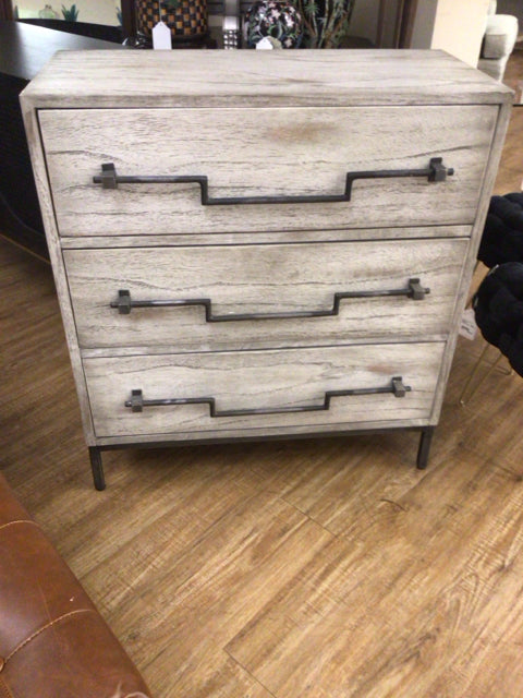 Uttermost 3-Drawer Metal Handle Chest - Stylish Storage Solution for Bedroom, Living Room & Office Organization