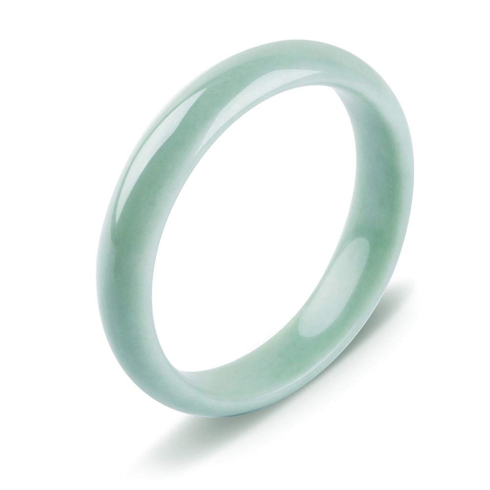 LIU'S TUNG Natural Jade Bangle Bracelet for Women - Handcrafted Jade Jewelry with Gift Box - Elegant Accessory for Weddings, Parties & Special Occasions