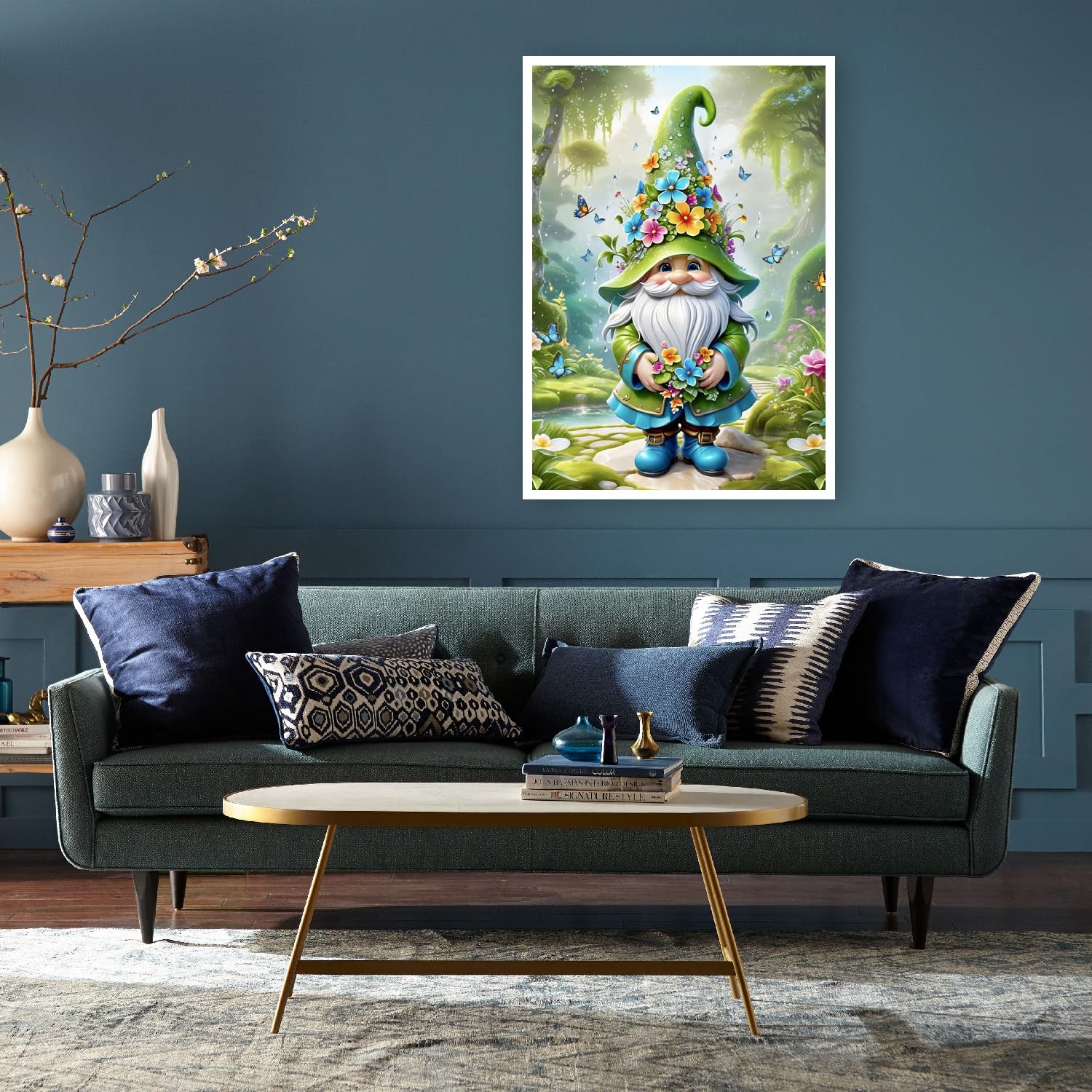 5D DIY Diamond Painting Kit for Adults - Gnomes Spring Theme, 12x16 Inch Full Drill Art for Beginners, Perfect Home Wall Decor & Relaxing Craft Gift for Women, Birthday, Christmas (Great for Stress Relief & Mindfulness)