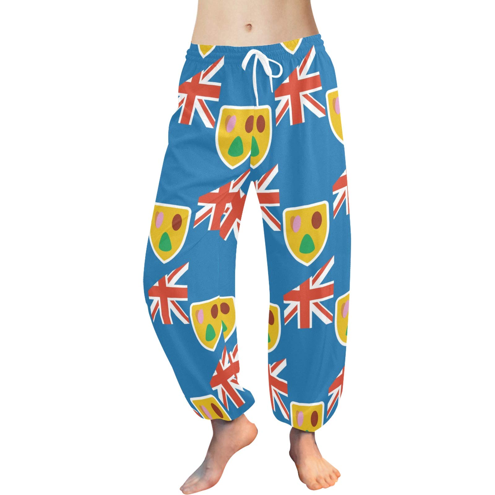 EZ Tuxedo Turks and Caicos Islands Flag Print Women's Loose Fit Sweatpants - Yoga Pants & Harem Pants for Lounge, Workout, and Casual Wear