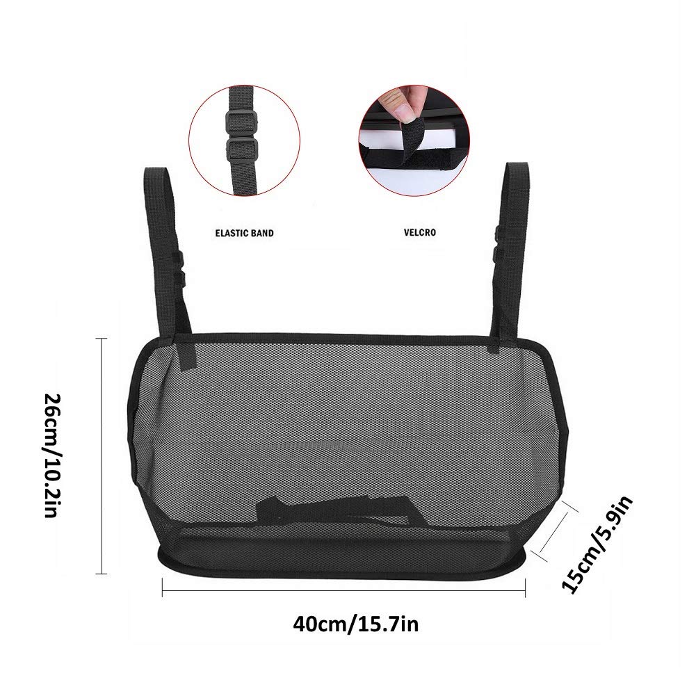 Car Seat Back Organizer - Mesh Storage Net for Purse, Phone & Documents - Perfect for Car & Dog Barrier