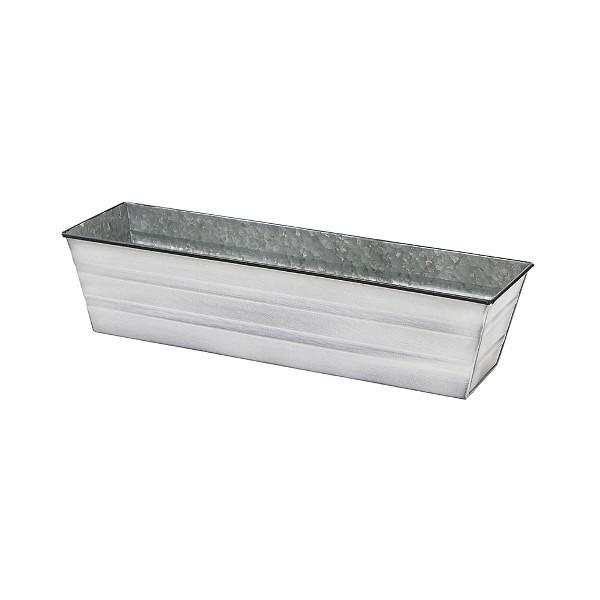 Galvanized Steel Flower Box Planter - Rustproof Outdoor Garden Container for Plants, Flowers & Herbs - Perfect for Patio, Balcony & Window Sill Decor