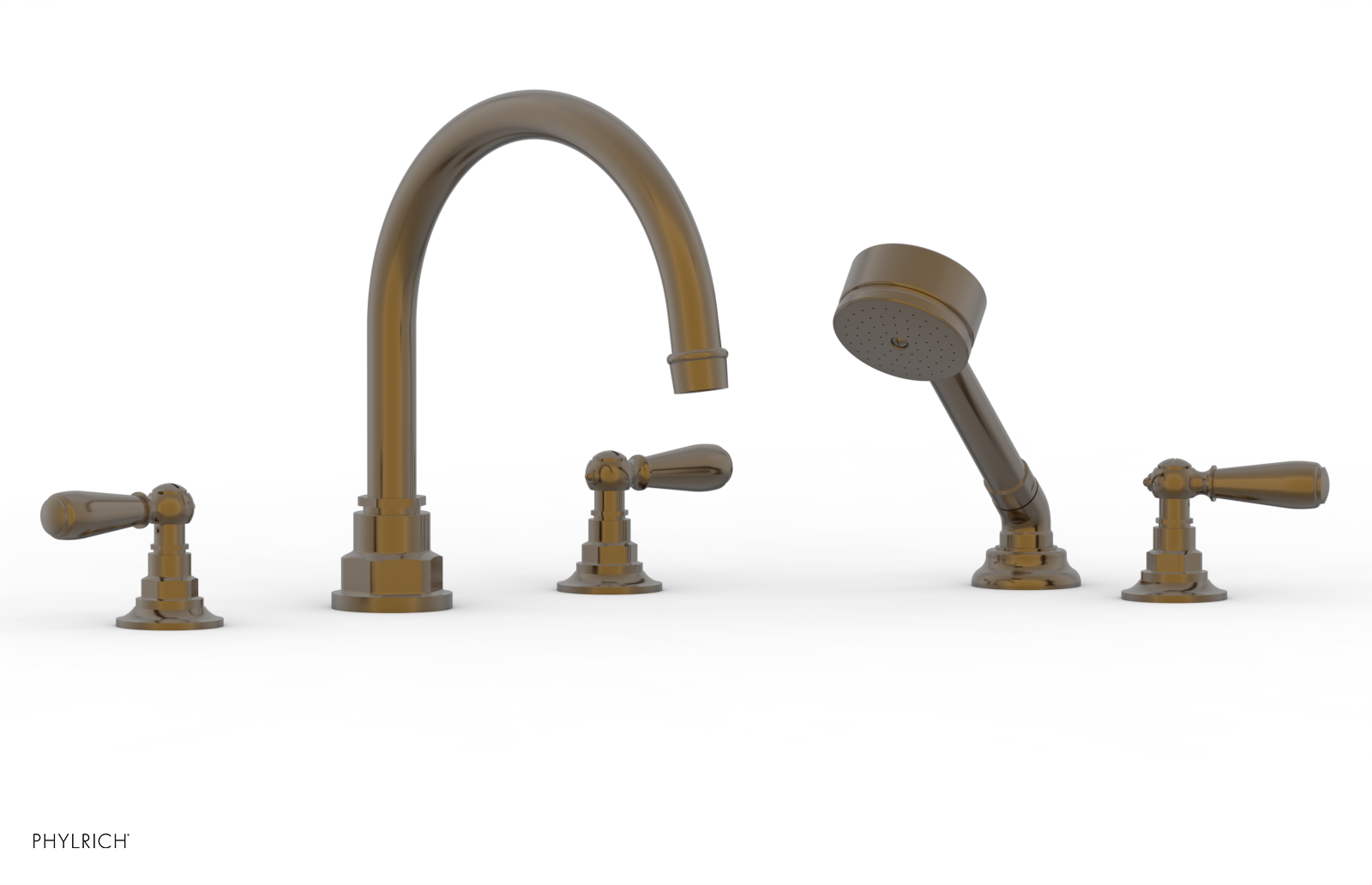 Jamestown Deck Tub Set with Hand Shower & Lever Handles - 165