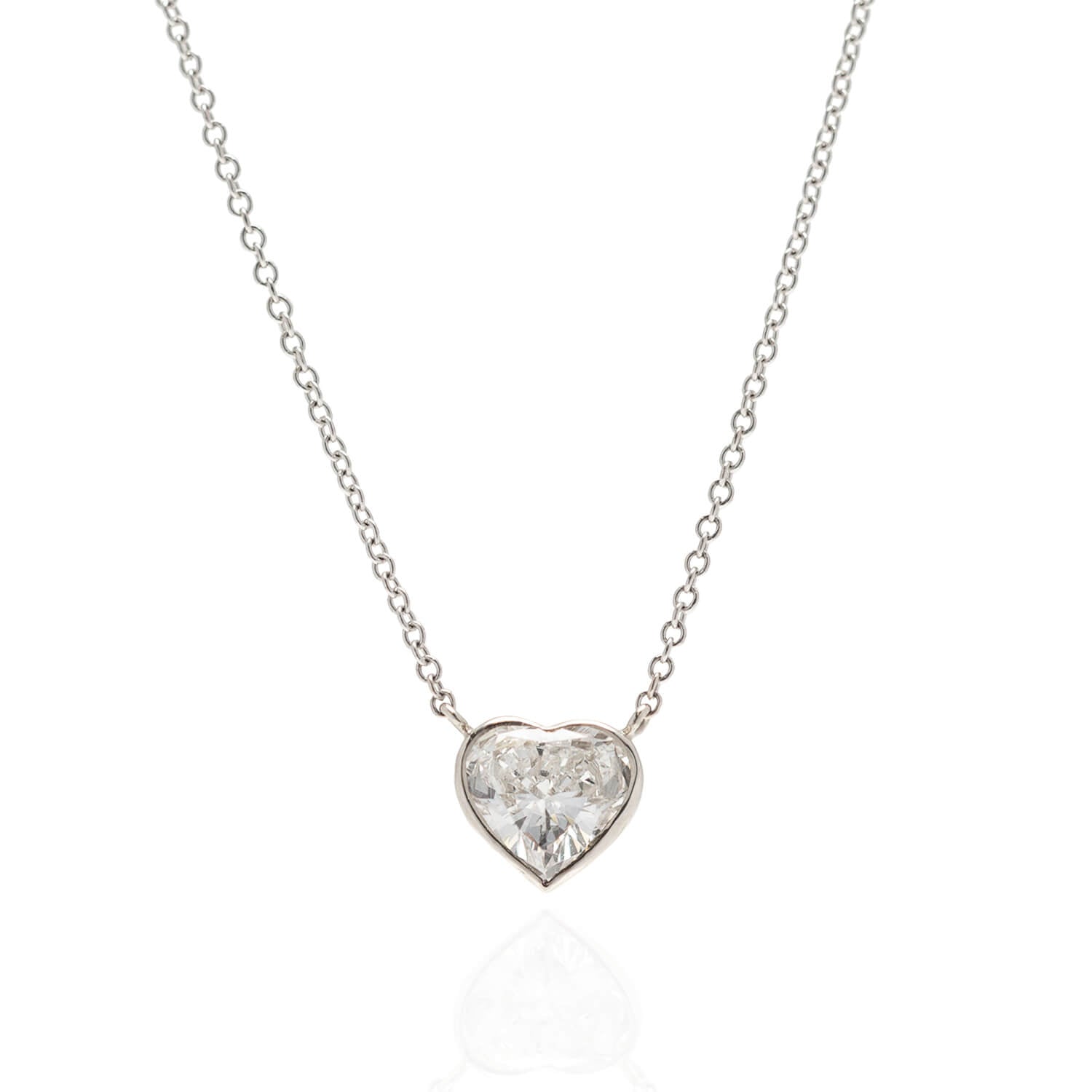 14K Gold Heart Shaped Diamond Pendant Necklace - 1.05ctw Genuine Diamond Jewelry for Women, Valentine's Day Gift, Anniversary Present, Bridal Party Accessory