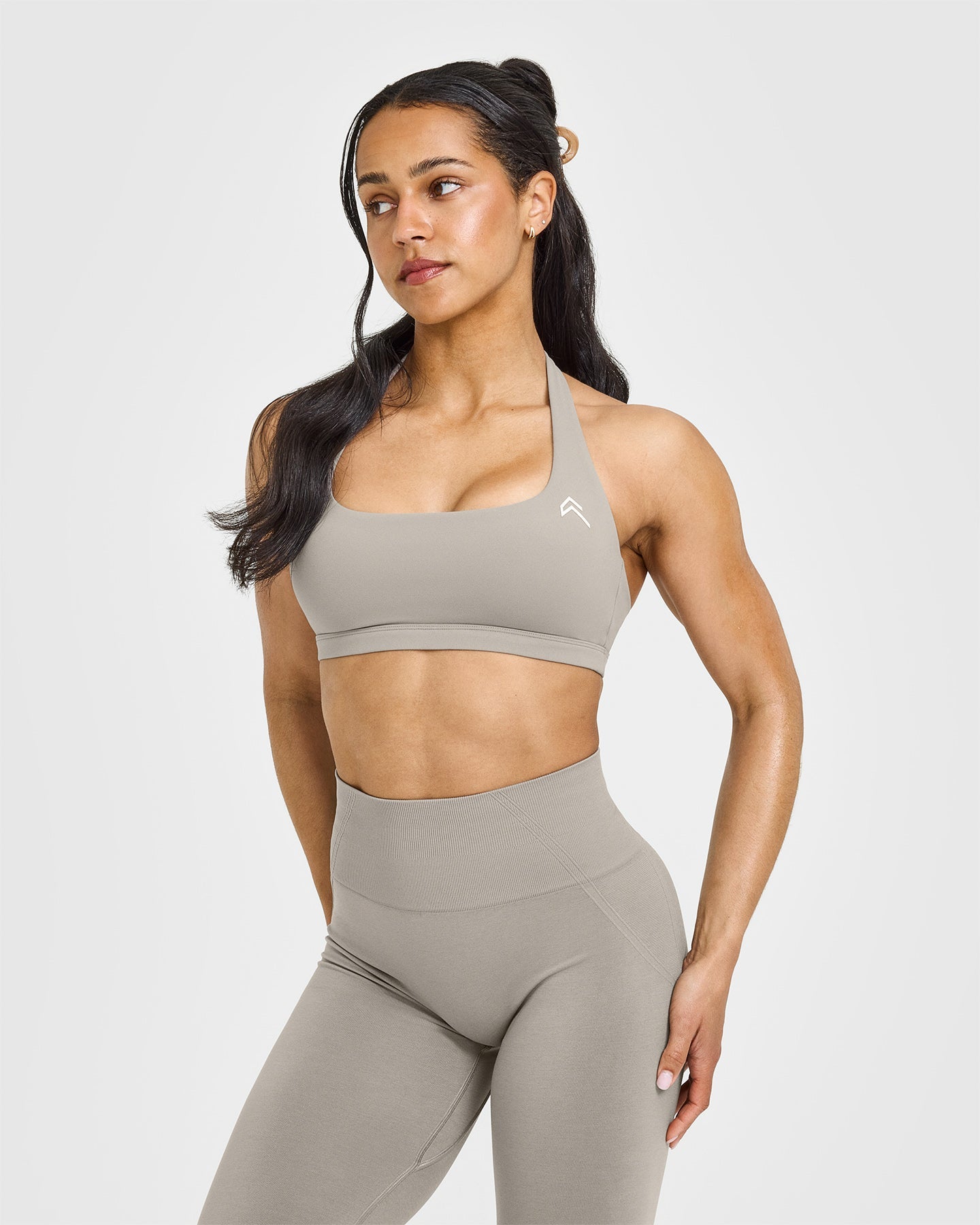 EasyLift™ Halter Bralette - Comfortable Wireless Support Bra in Warm Sand | Perfect for Yoga, Lounge & Everyday Wear