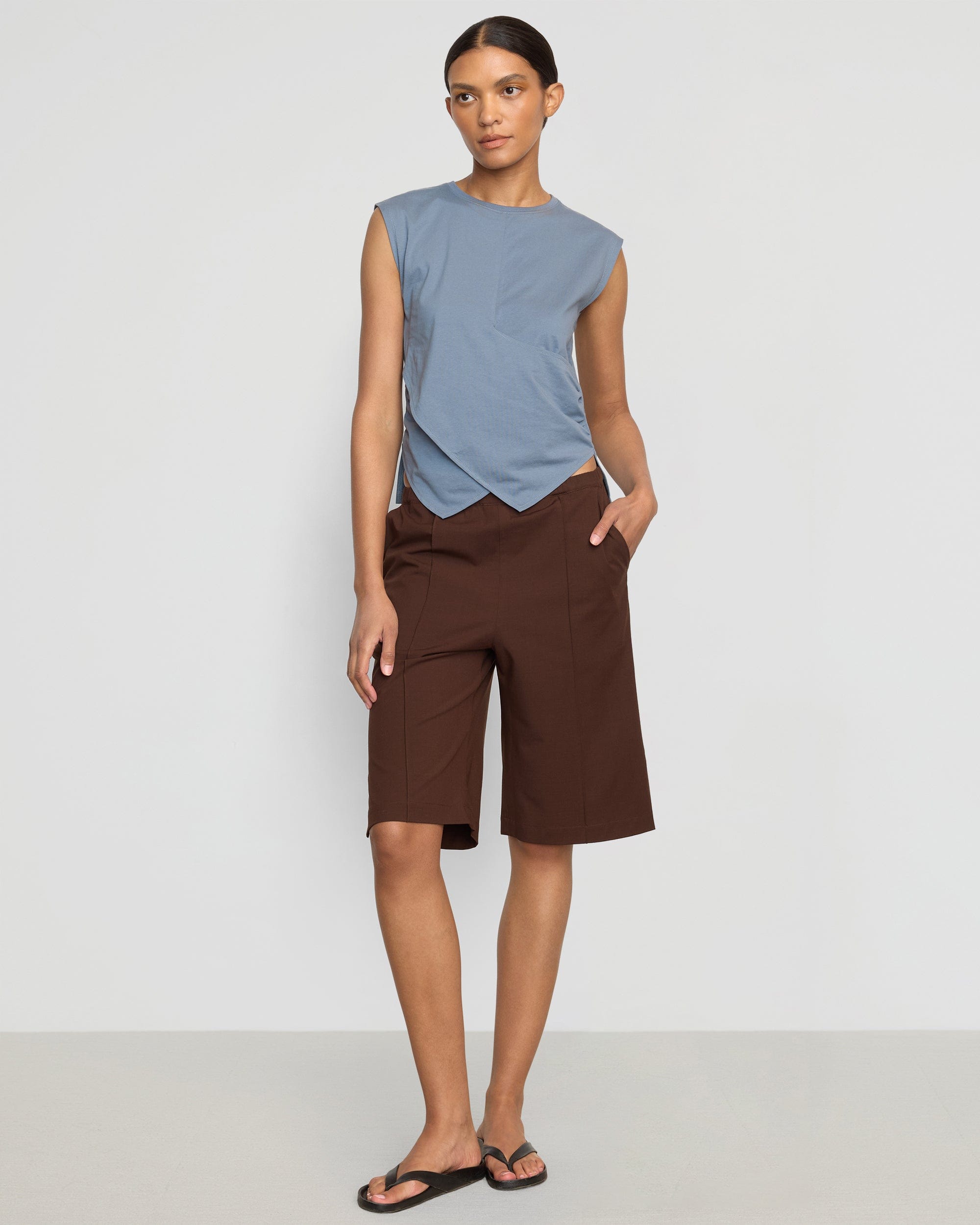 Janelle Front Wrap Jersey Tee - Women's Stylish V-Neck T-Shirt for Casual Wear & Everyday Outfits | Soft Comfortable Stretch Fabric | Perfect for Work, Weekend & Date Nights