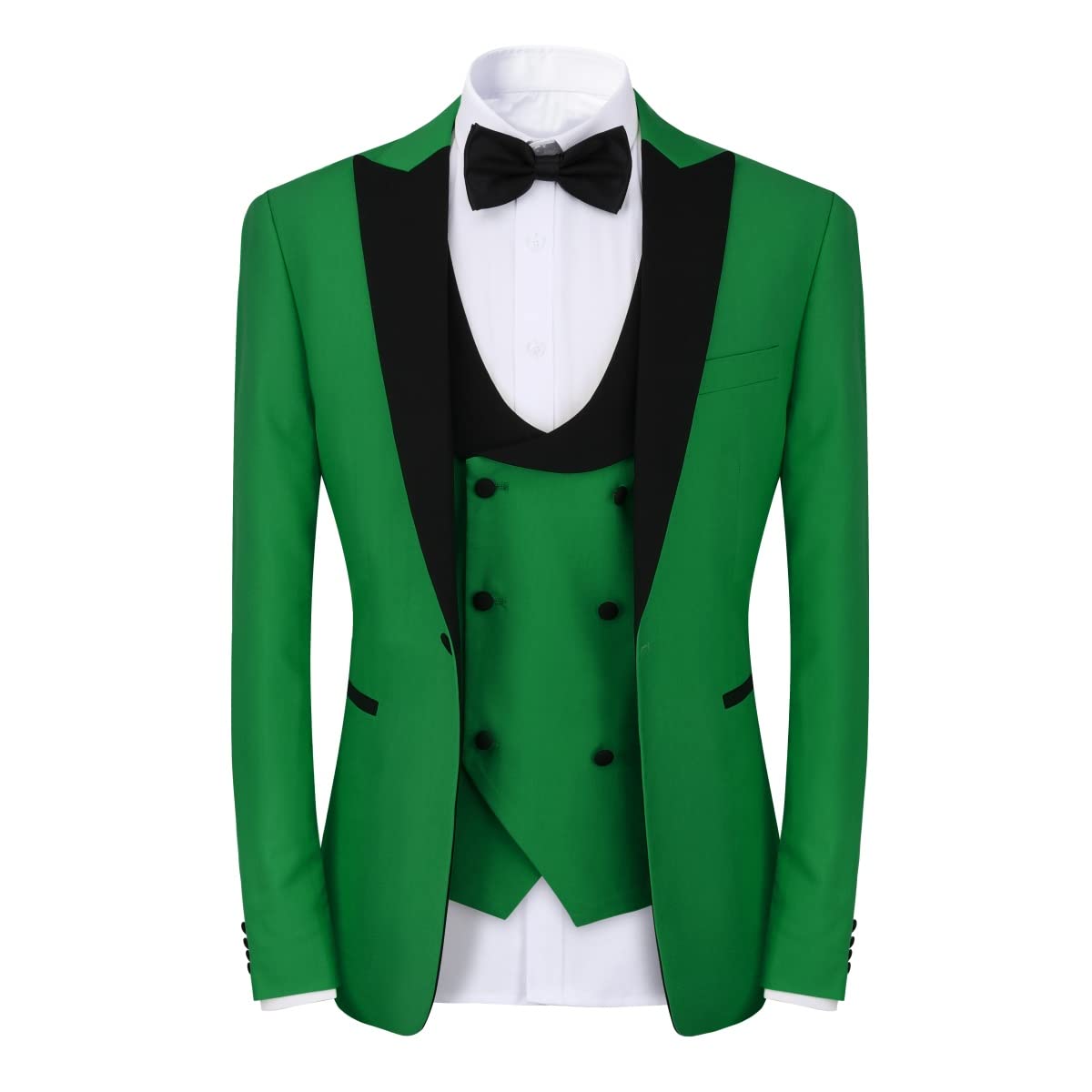 YFFUSHI Men's Slim Fit 3 Piece Suit Set - One Button Blazer, Vest & Dress Pants for Wedding, Prom & Business | Formal Occasion Outfit