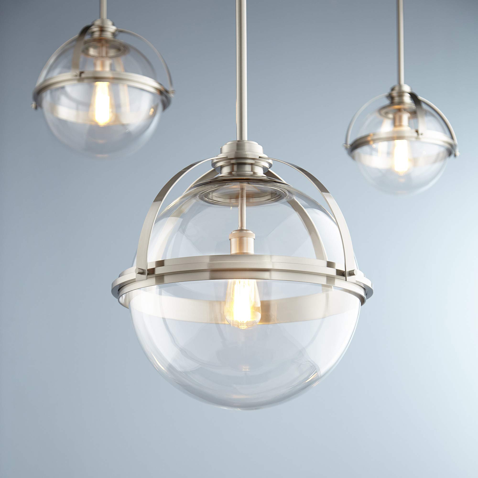 88-13-80 Contemporary Modern One Light Pendant in Brass - Antique Finish | Elegant Lighting Fixture for Dining Room, Kitchen Island & Entryway