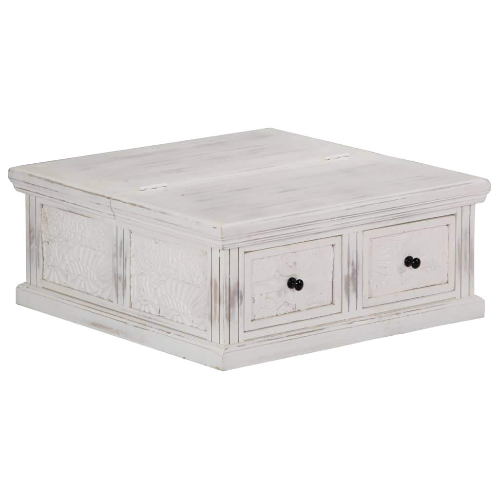 White Mango Wood Coffee Table 27.6
