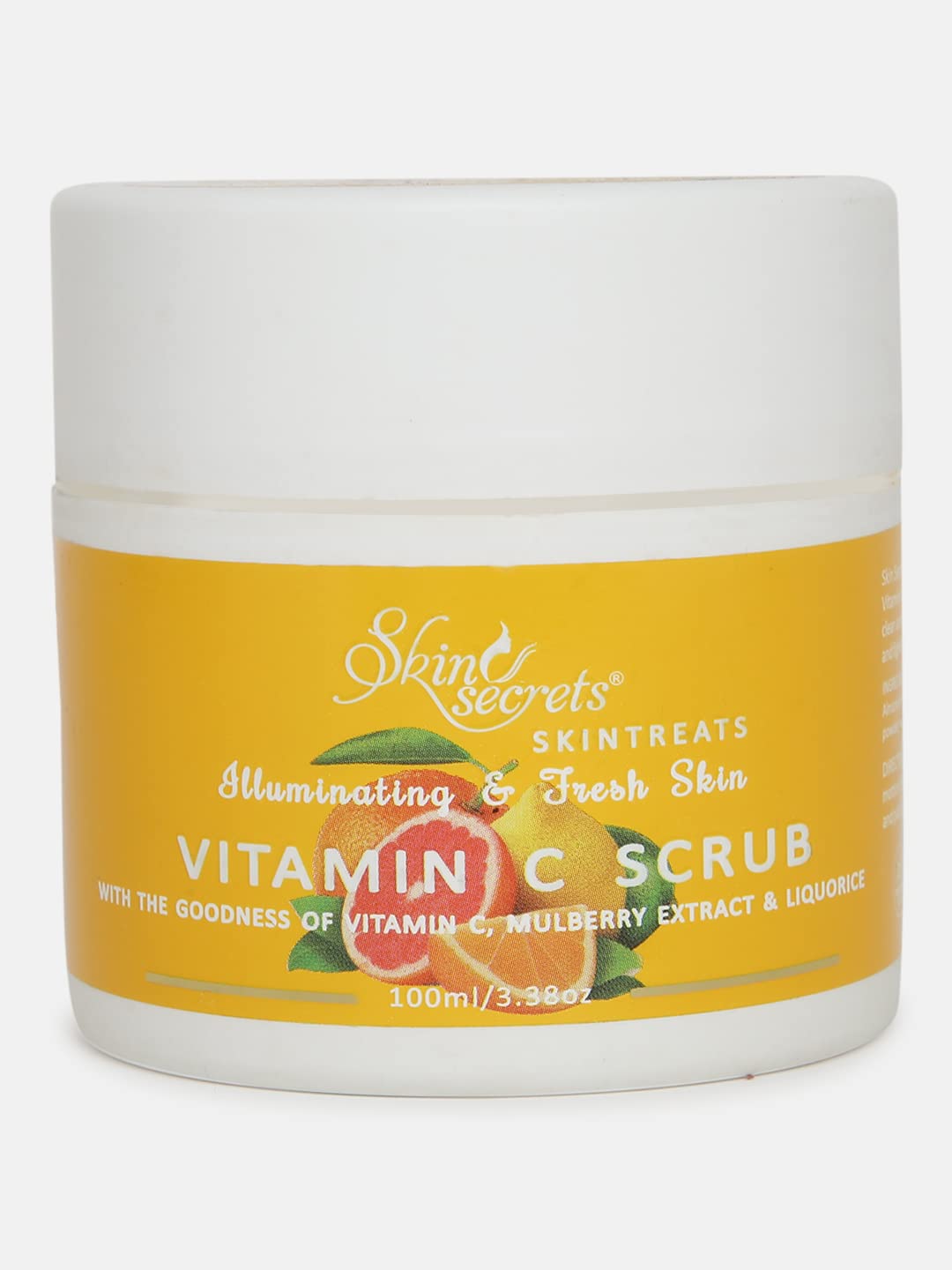 Skin Secrets Vitamin C Scrub with Vitamin C Extract & Mulberry | 100g | Paraben-Free, Mineral Oil-Free | Brightening Facial Exfoliator for Glowing Skin | Perfect for Daily Skincare Routine & Acne-Prone Skin