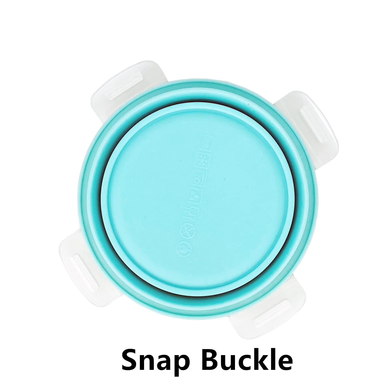 3-Piece Round Collapsible Silicone Food Storage Bowls with Lids - Microwave & Freezer Safe, Space Saving Kitchen Containers for Meal Prep, Camping & Backpacking (Blue) - Perfect for Home, Office, Travel and Outdoor Adventures